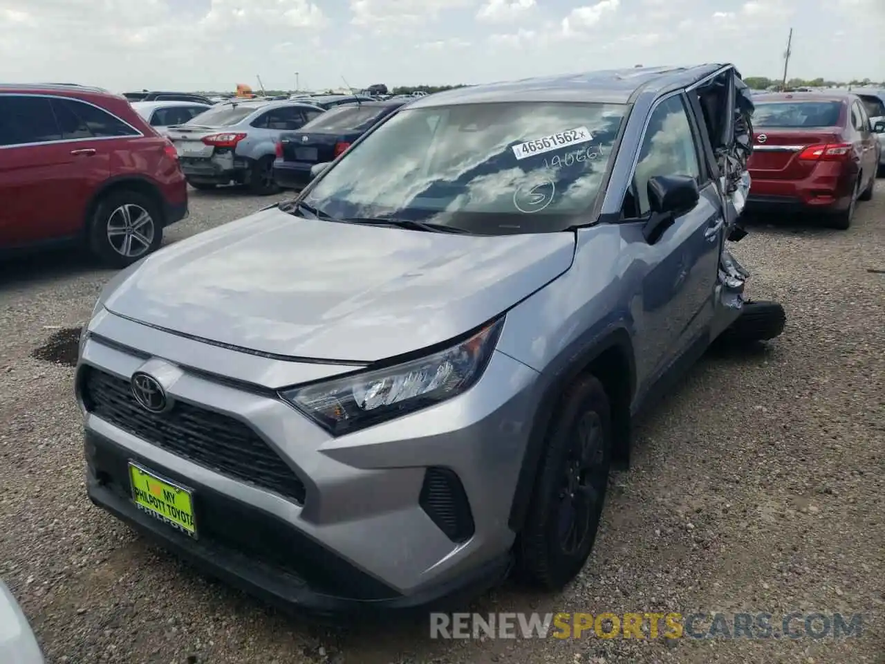 2 Photograph of a damaged car 2T3H1RFVXNC190661 TOYOTA RAV4 2022