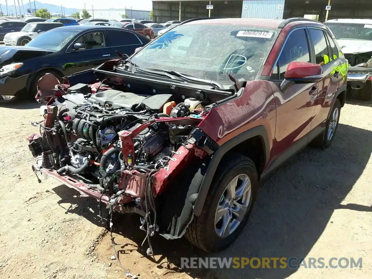 2 Photograph of a damaged car 2T3RWRFV1NW129297 TOYOTA RAV4 2022