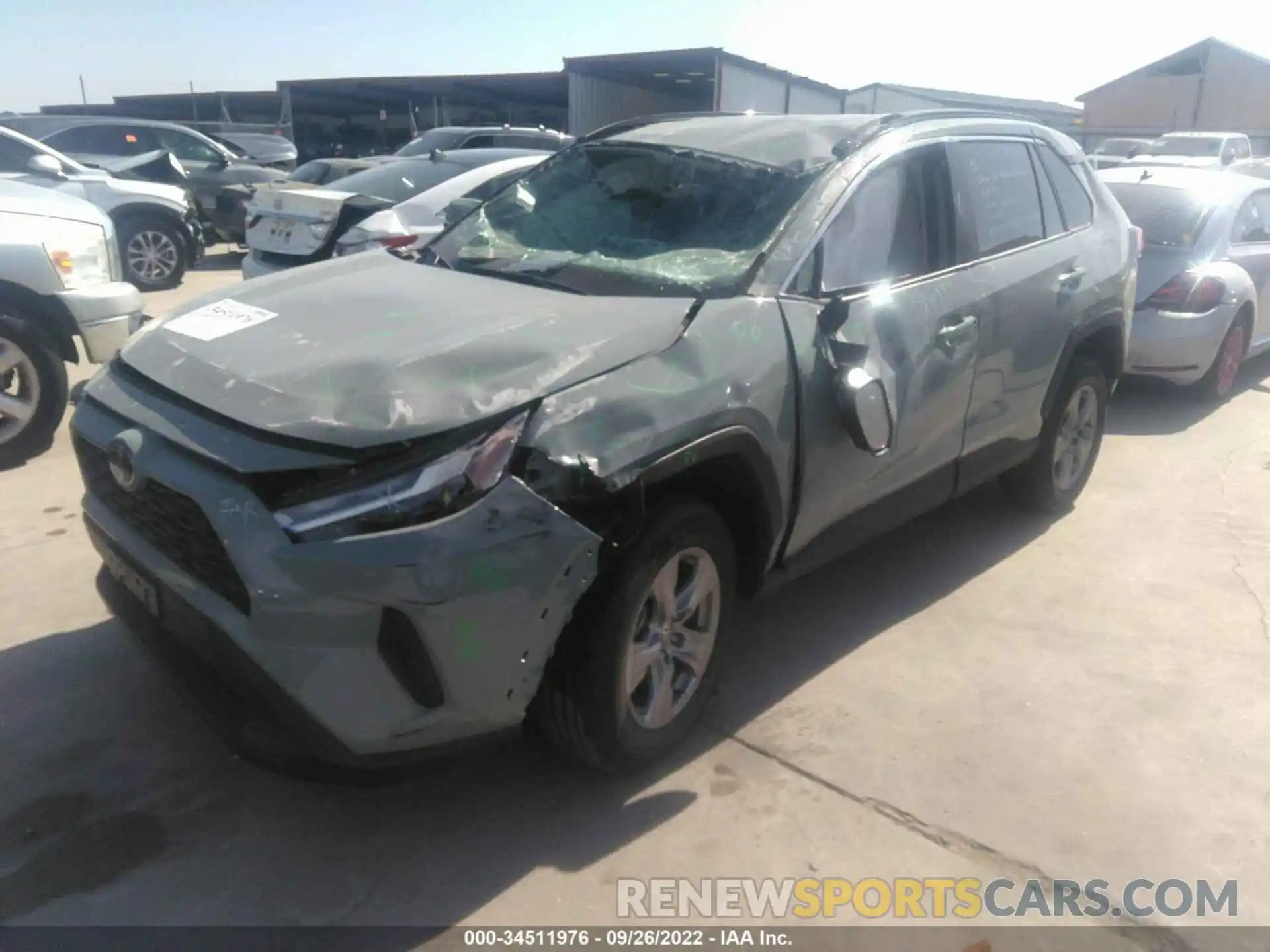 2 Photograph of a damaged car 2T3W1RFV0NW216805 TOYOTA RAV4 2022