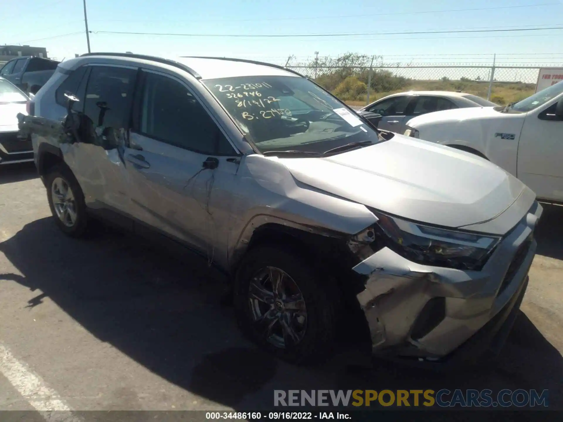 1 Photograph of a damaged car 2T3W1RFV4NW187244 TOYOTA RAV4 2022