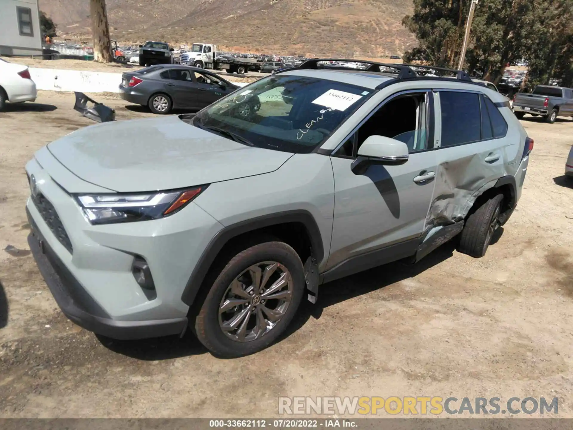 2 Photograph of a damaged car 4T3B6RFV0NU074794 TOYOTA RAV4 2022