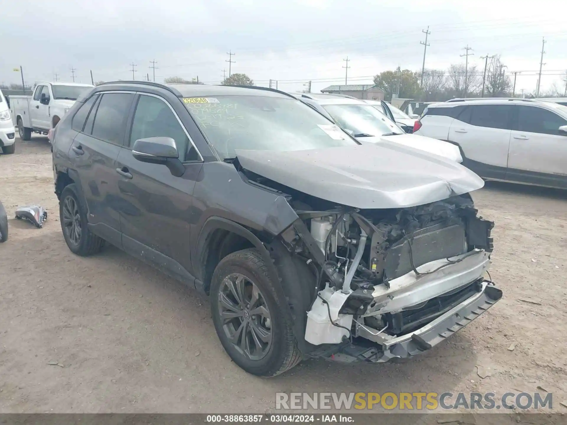 1 Photograph of a damaged car 4T3B6RFV6NU079689 TOYOTA RAV4 2022