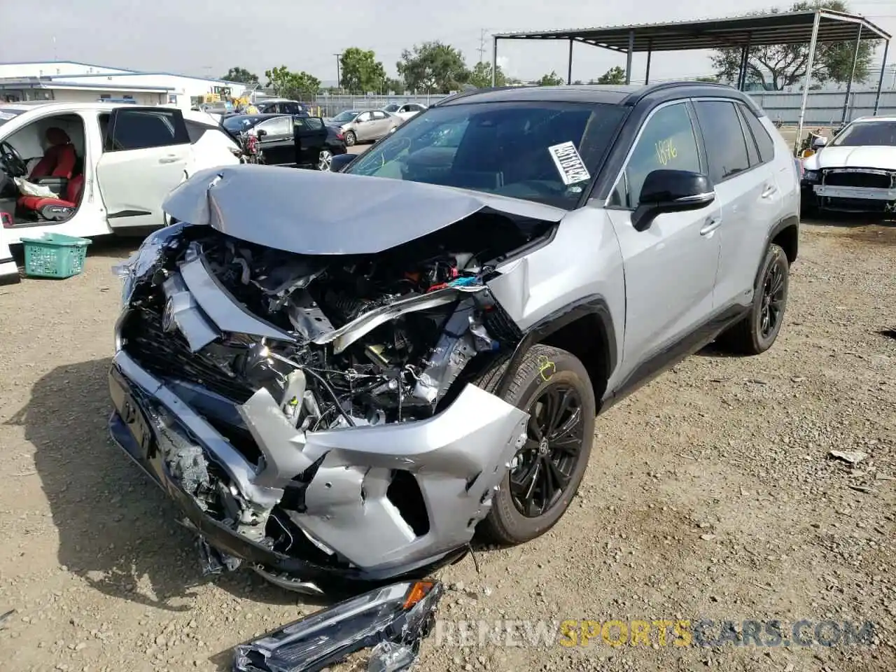 2 Photograph of a damaged car 4T3E6RFV4NU078151 TOYOTA RAV4 2022