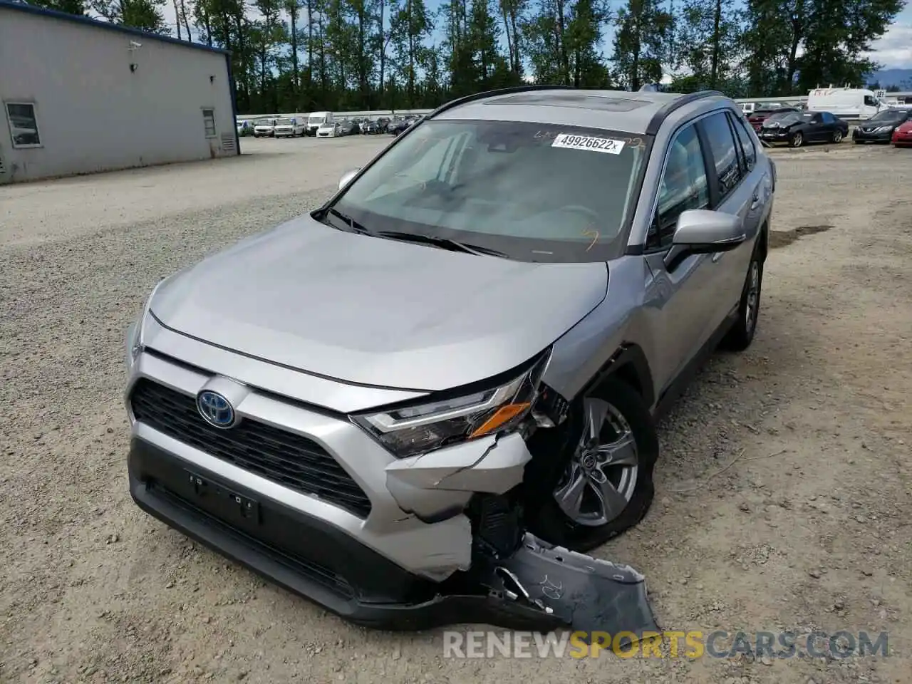 2 Photograph of a damaged car 4T3RWRFV2NU063780 TOYOTA RAV4 2022