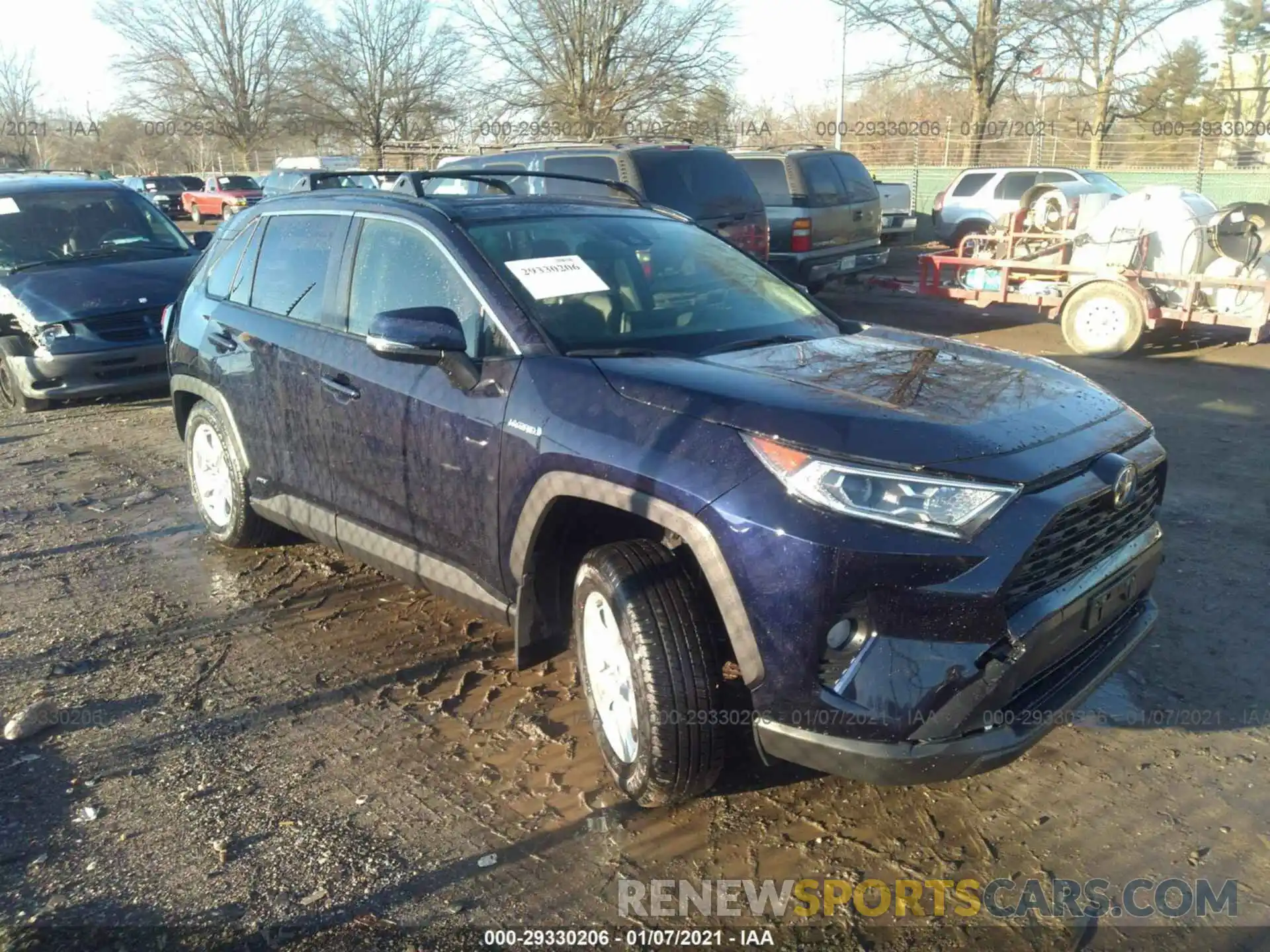 1 Photograph of a damaged car JTMR6RFV0MD506438 TOYOTA RAV4 HYBRID XLE AWD 2021