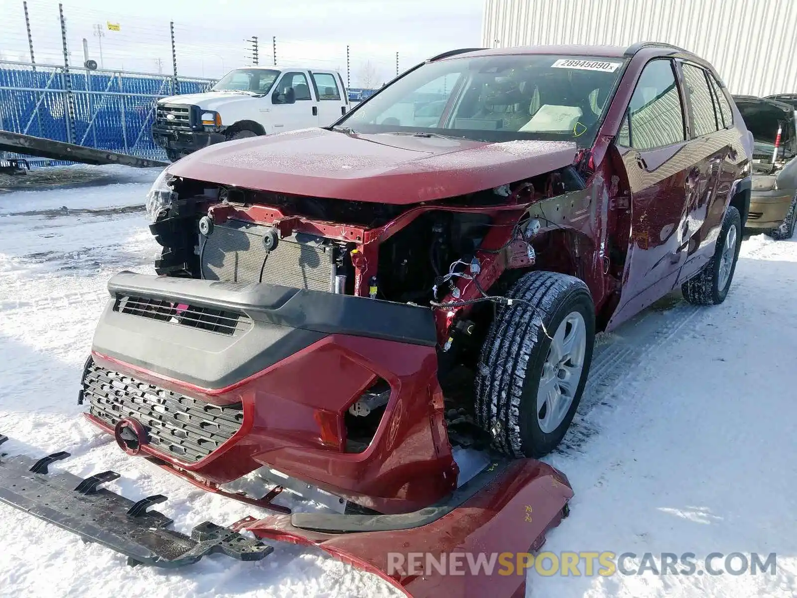 2 Photograph of a damaged car 2T3B1RFV6KC021755 TOYOTA RAV4 LE 2019