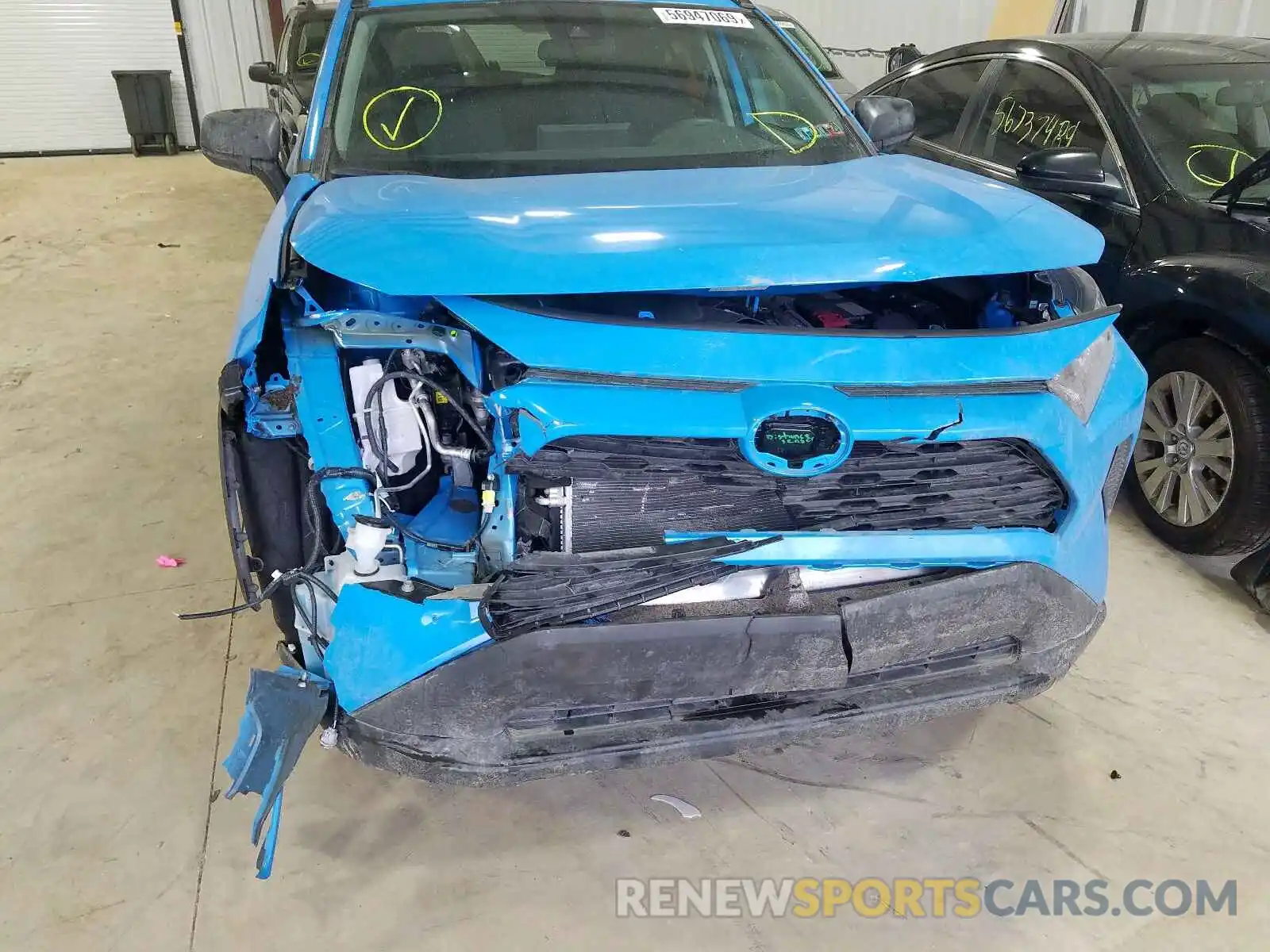 9 Photograph of a damaged car 2T3F1RFV0KC002412 TOYOTA RAV4 LE 2019