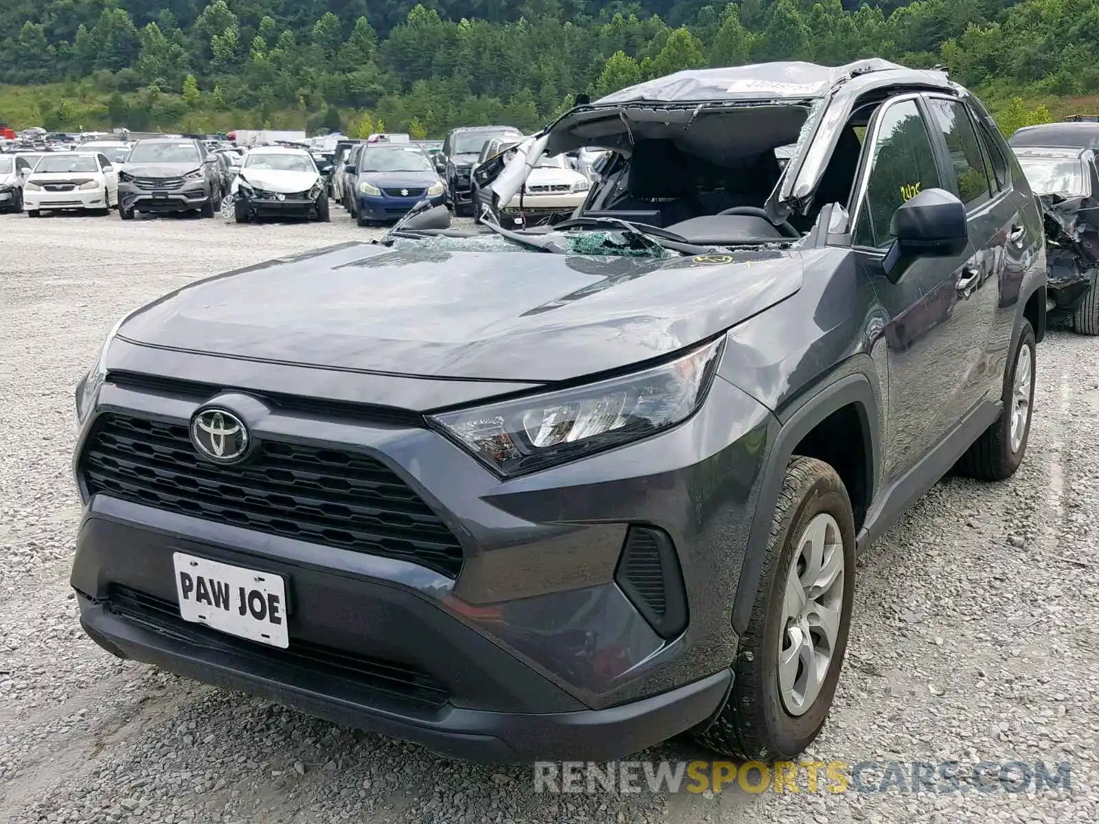 2 Фотография поврежденного автомобиля 2T3F1RFV2KW005343 TOYOTA RAV4 LE 2019