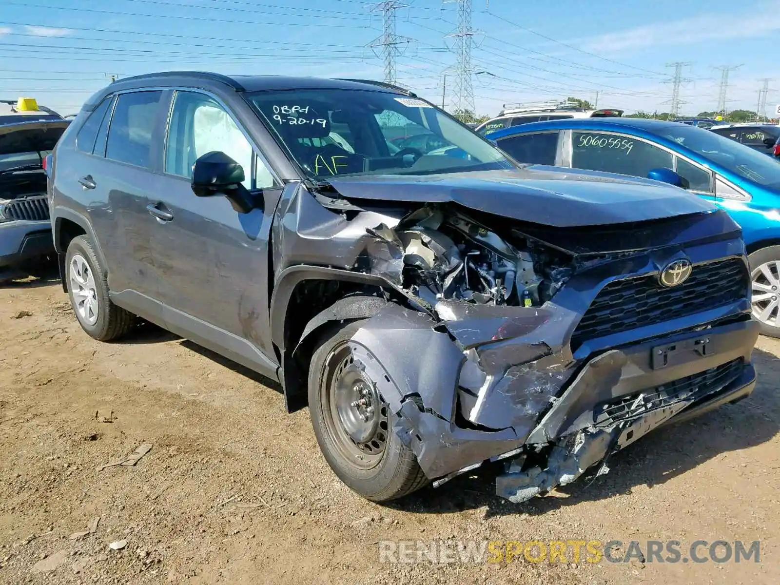 1 Photograph of a damaged car 2T3F1RFV6KW064766 TOYOTA RAV4 LE 2019