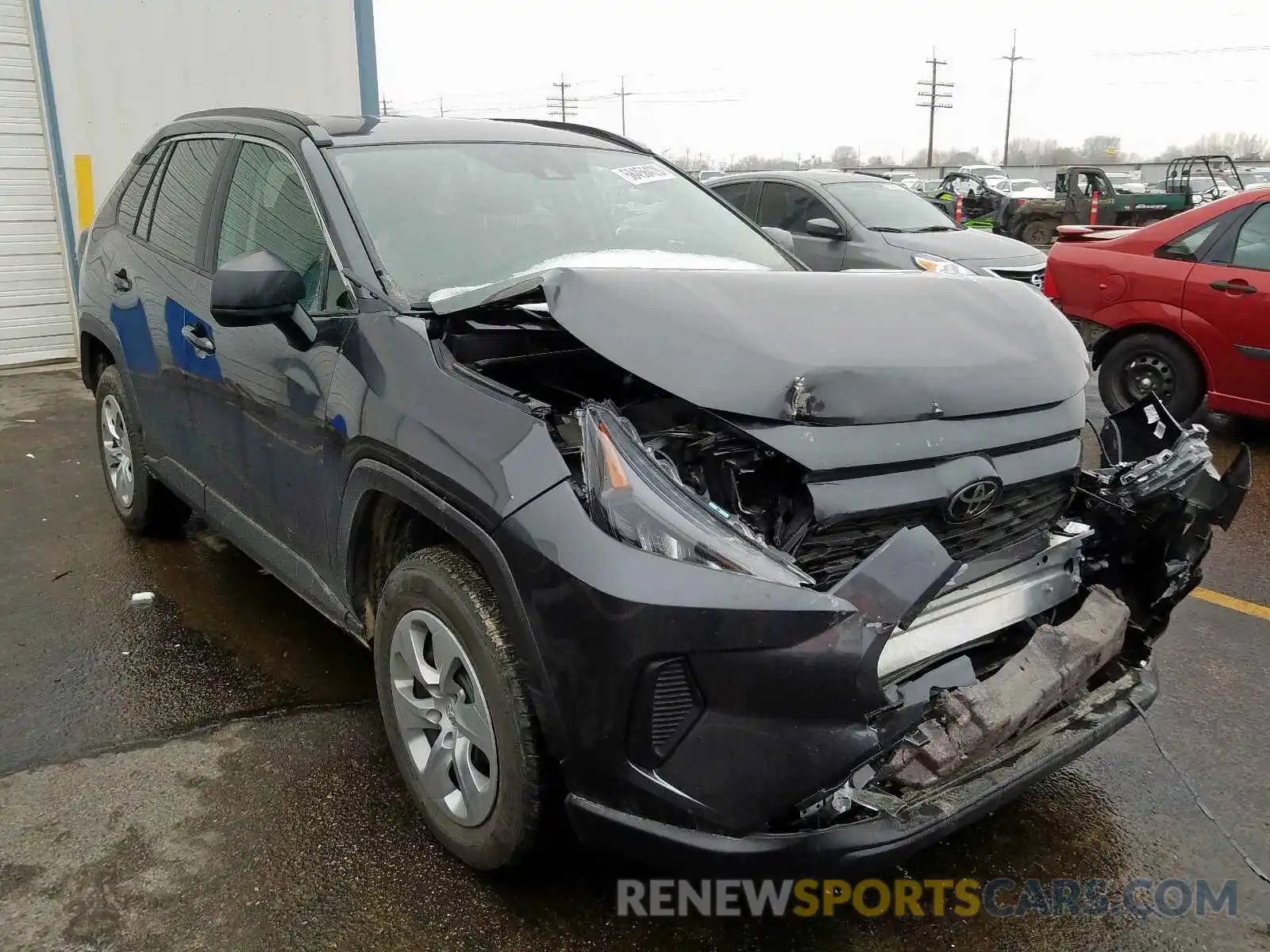 1 Photograph of a damaged car 2T3H1RFV0KW003504 TOYOTA RAV4 LE 2019