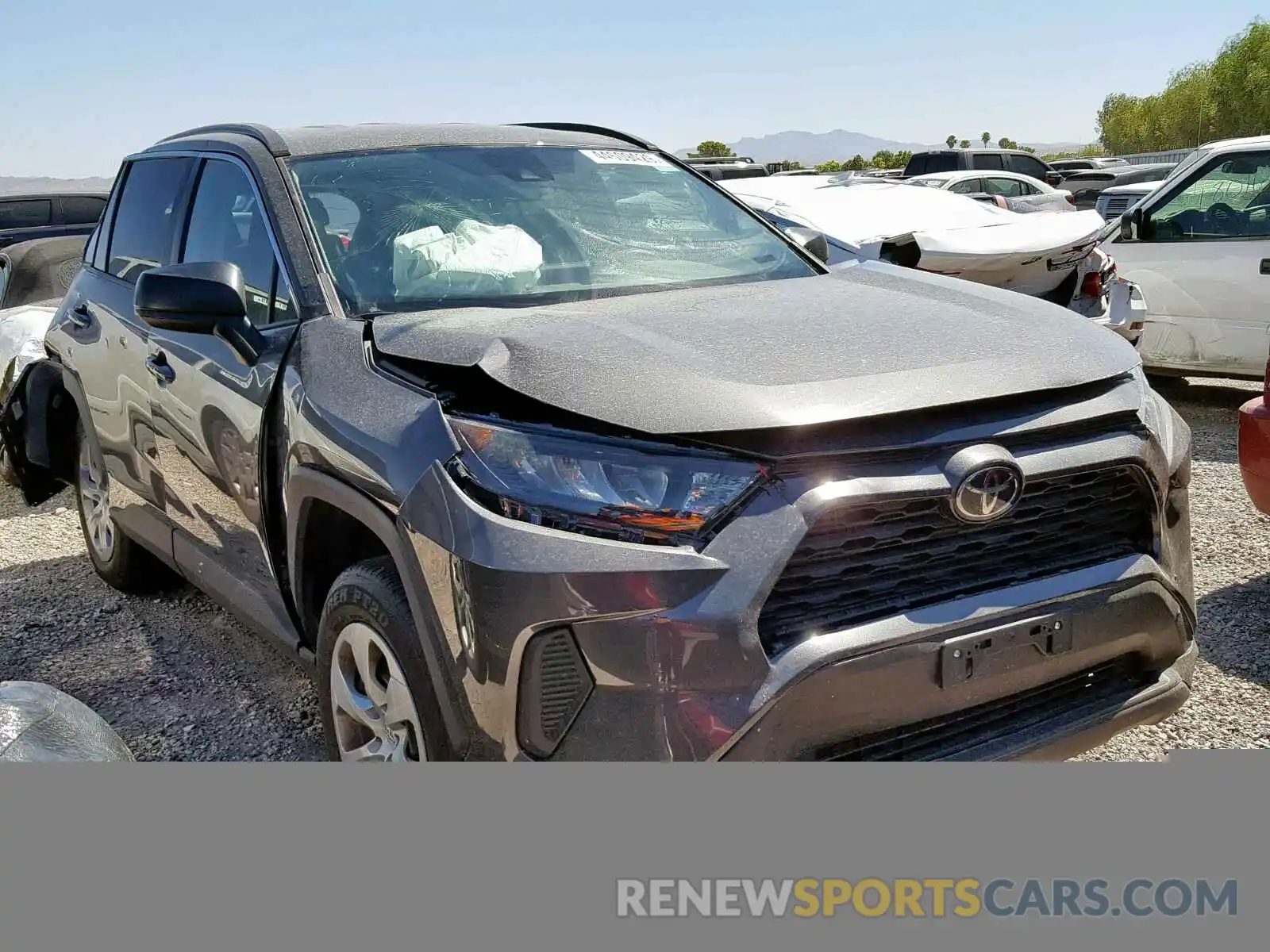 1 Photograph of a damaged car 2T3H1RFV0KW014681 TOYOTA RAV4 LE 2019