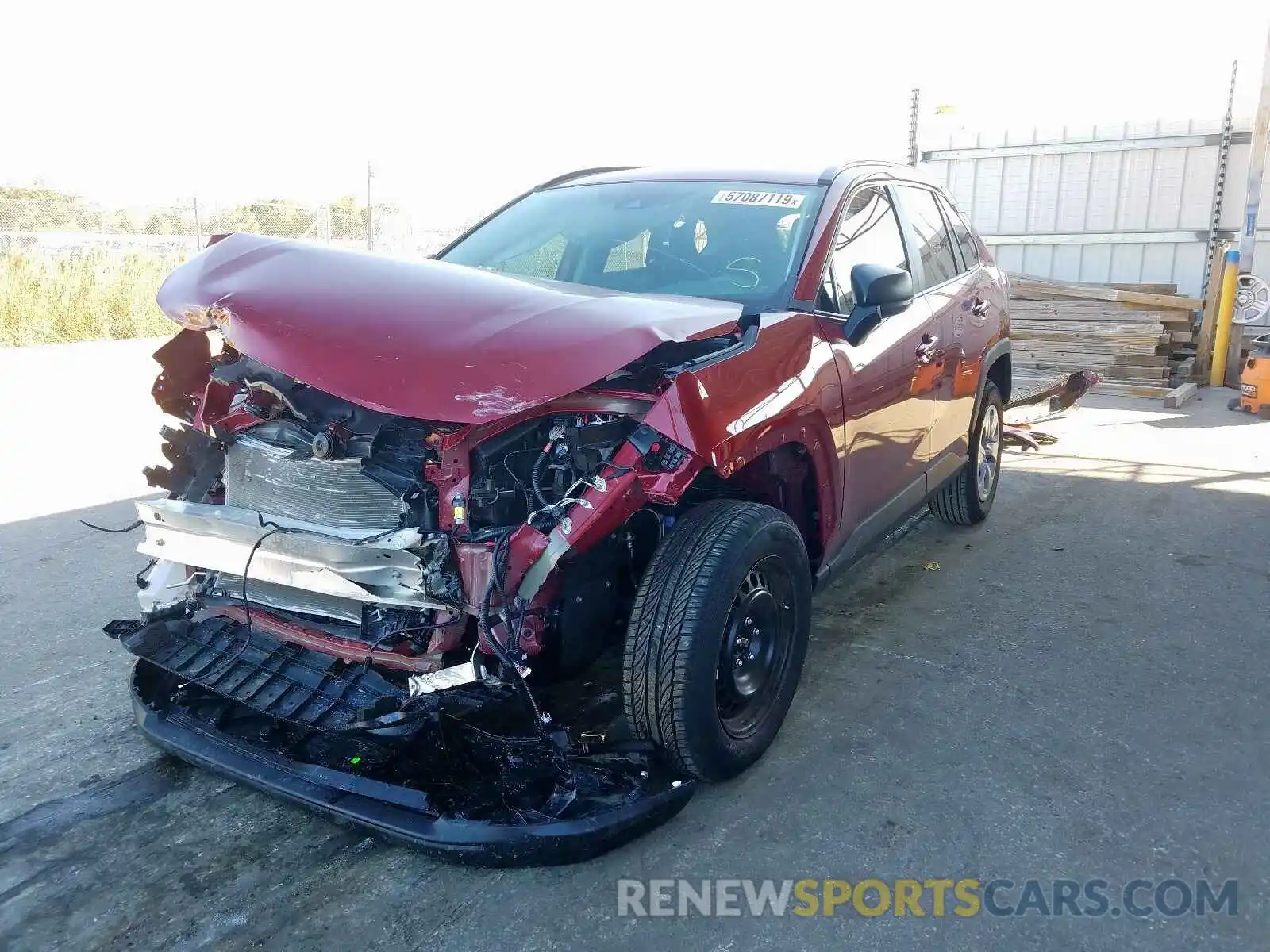 2 Photograph of a damaged car 2T3H1RFV2KW040148 TOYOTA RAV4 LE 2019