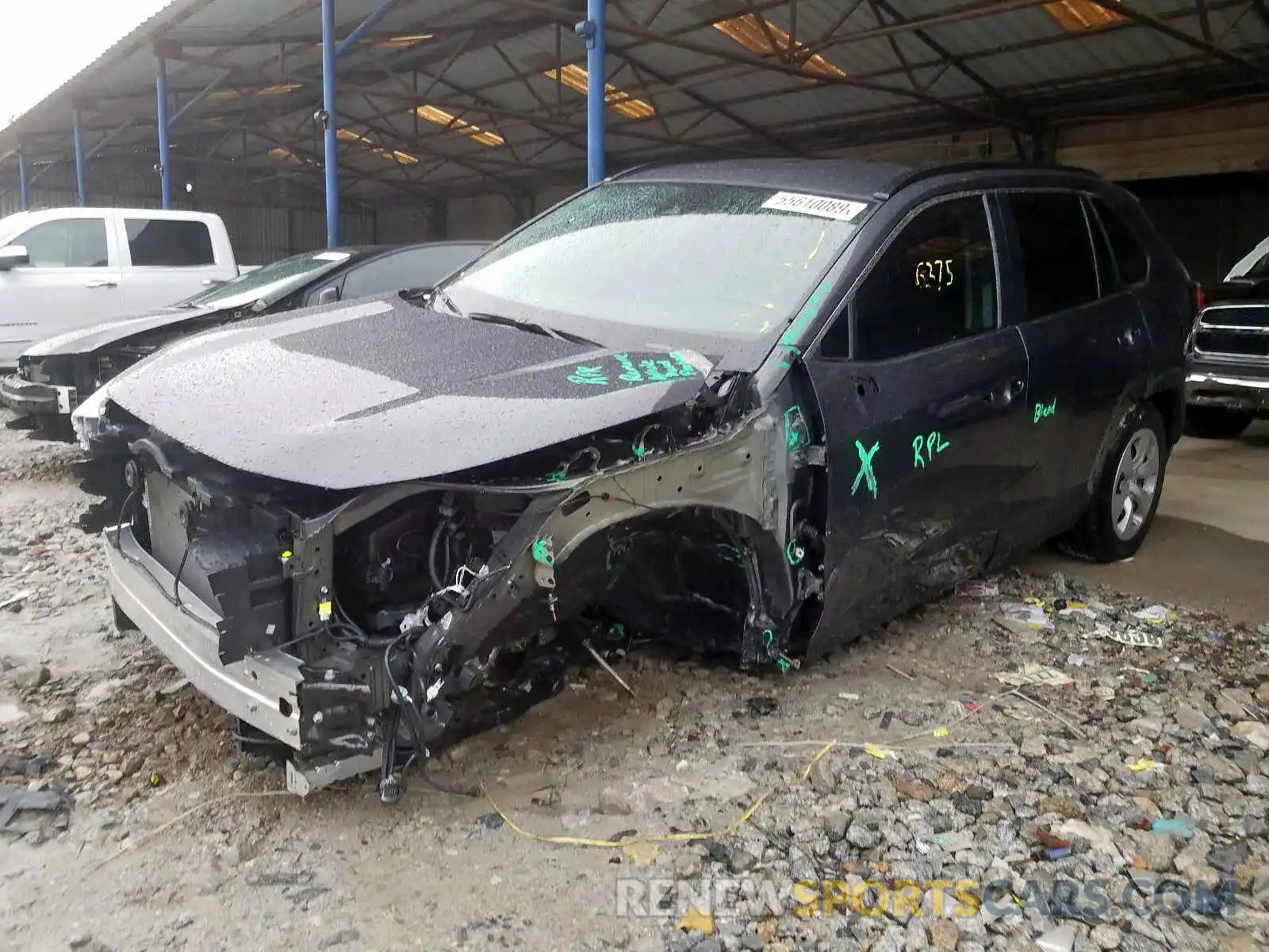 2 Photograph of a damaged car 2T3H1RFV4KW007023 TOYOTA RAV4 LE 2019