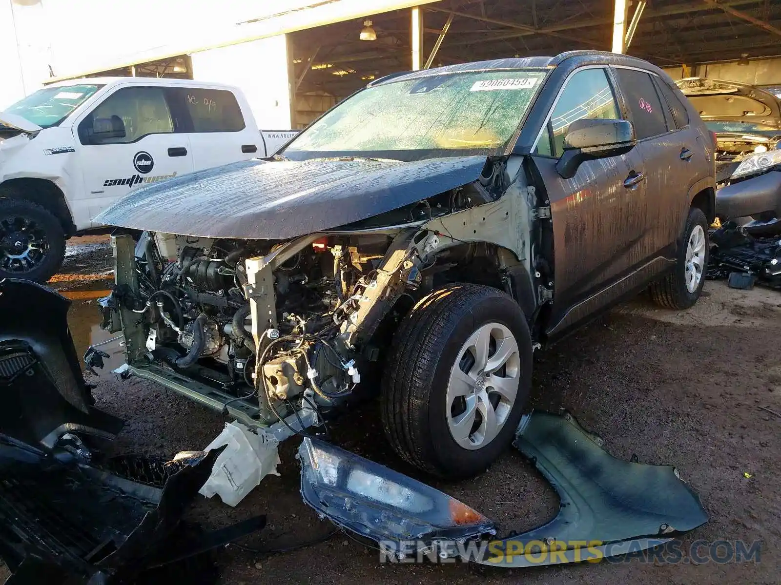 2 Photograph of a damaged car 2T3H1RFV4KW024162 TOYOTA RAV4 LE 2019