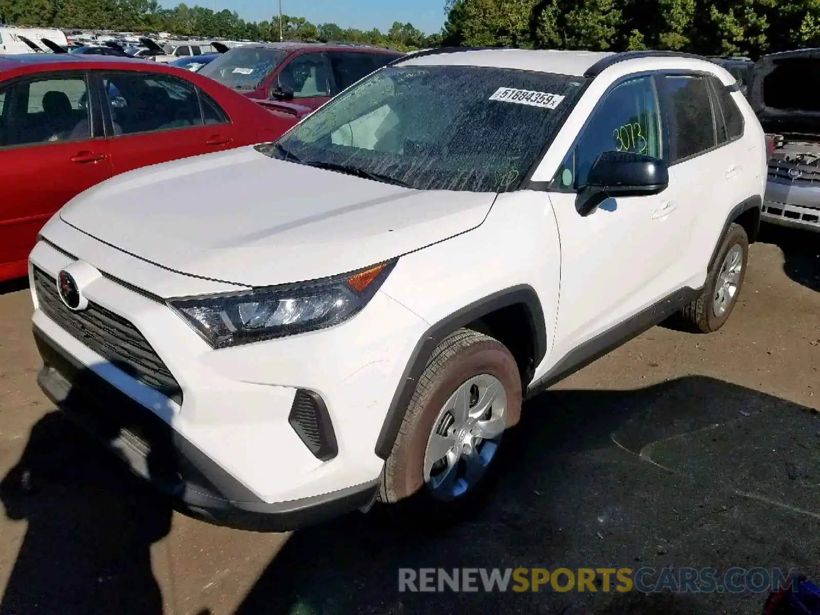 2 Photograph of a damaged car 2T3H1RFV7KW017268 TOYOTA RAV4 LE 2019