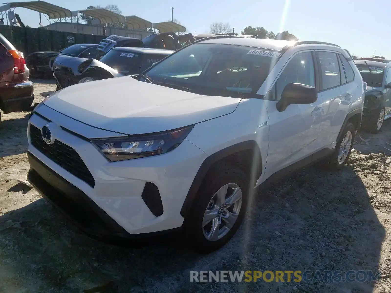 2 Photograph of a damaged car 2T3LWRFV0KW016393 TOYOTA RAV4 LE 2019