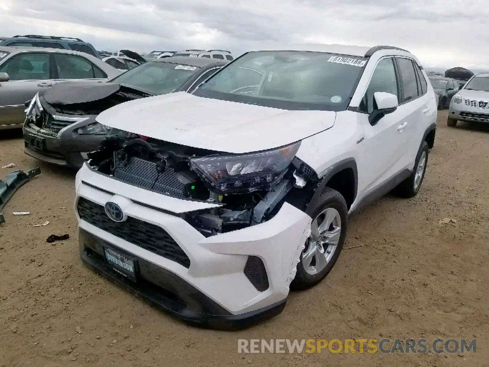 2 Photograph of a damaged car 2T3MWRFV1KW029822 TOYOTA RAV4 LE 2019