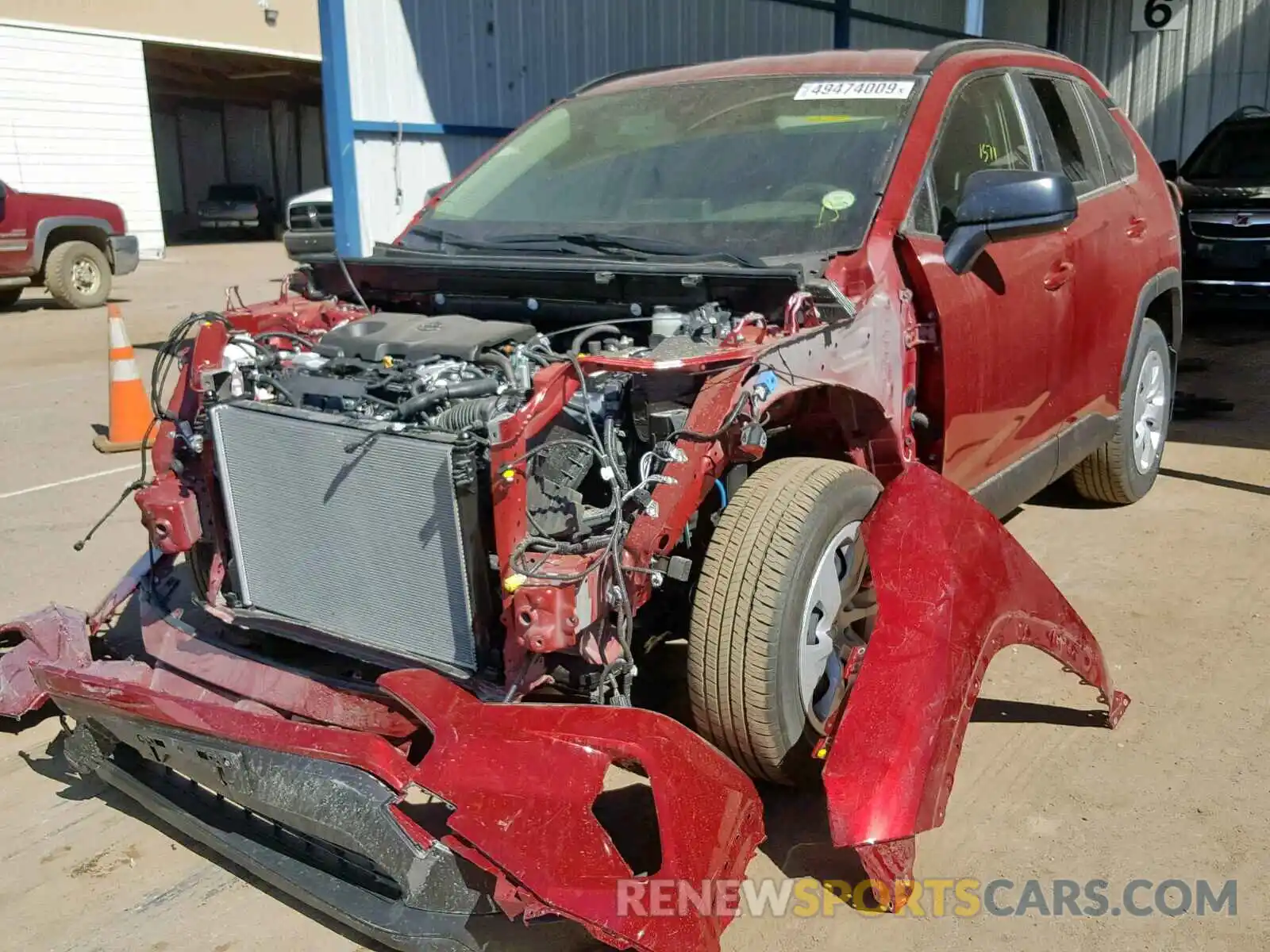 2 Photograph of a damaged car JTMF1RFV1KJ018924 TOYOTA RAV4 LE 2019