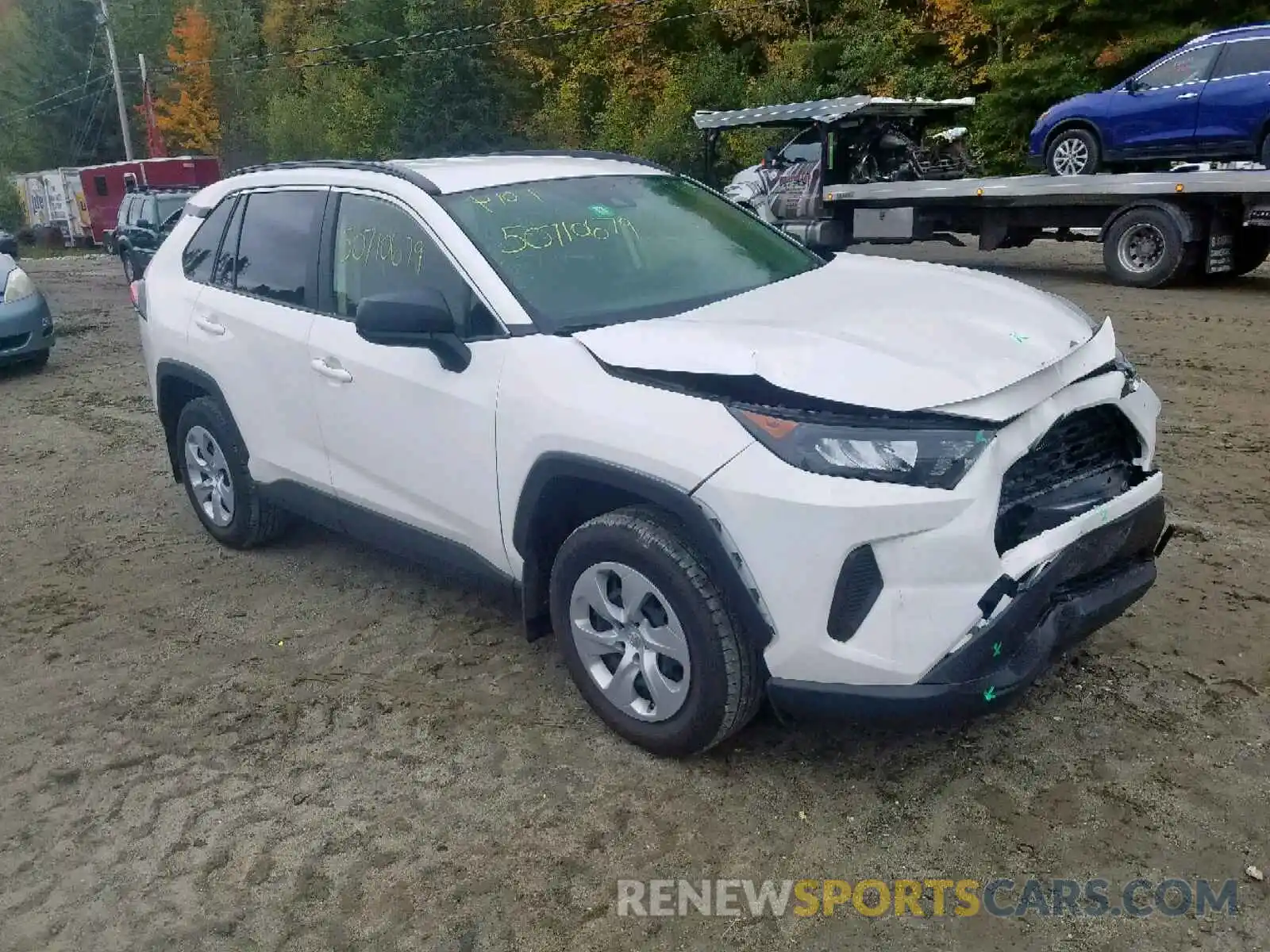 1 Photograph of a damaged car JTMF1RFV3KJ011473 TOYOTA RAV4 LE 2019