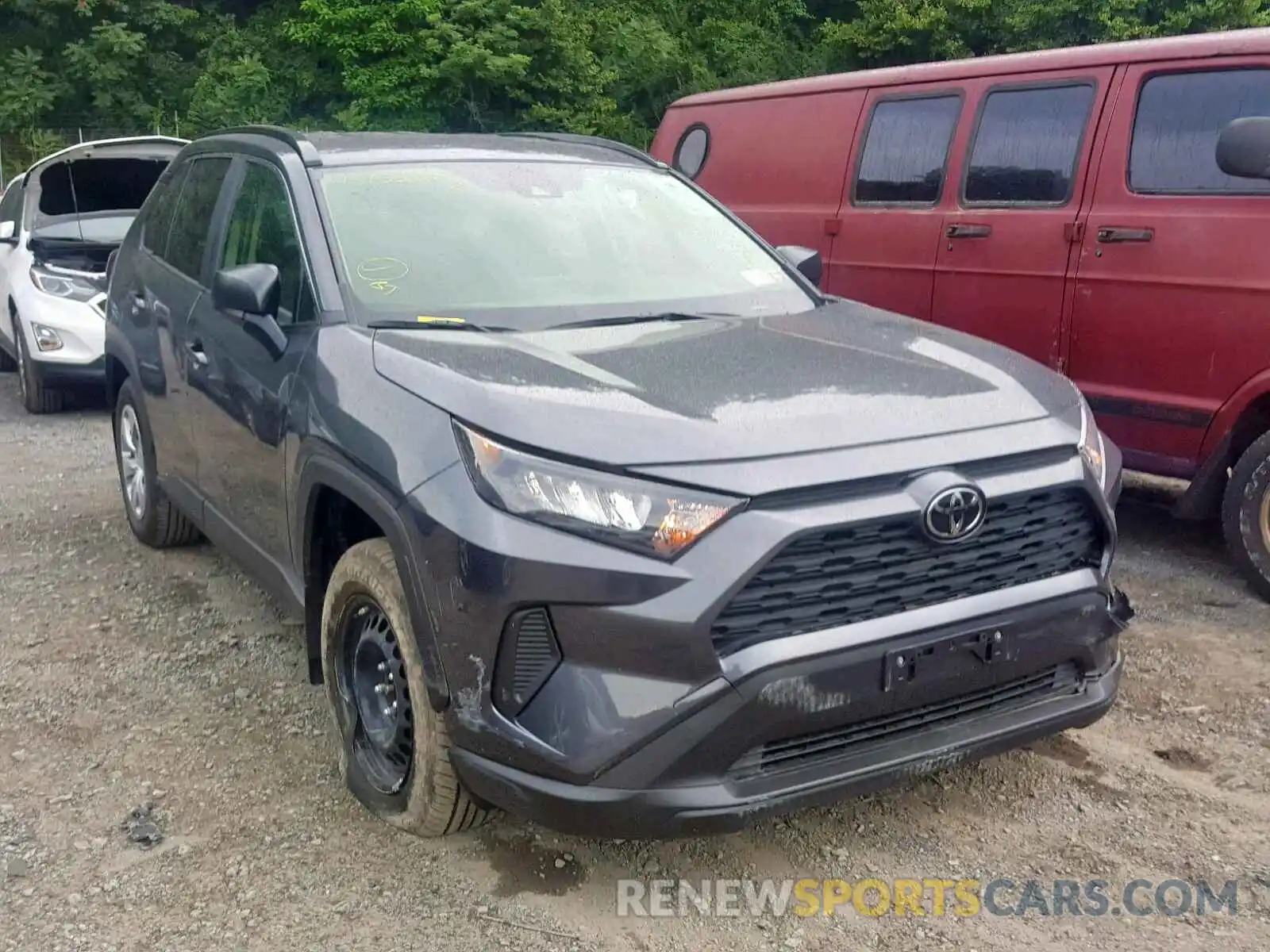 1 Photograph of a damaged car JTMF1RFV5KD504666 TOYOTA RAV4 LE 2019