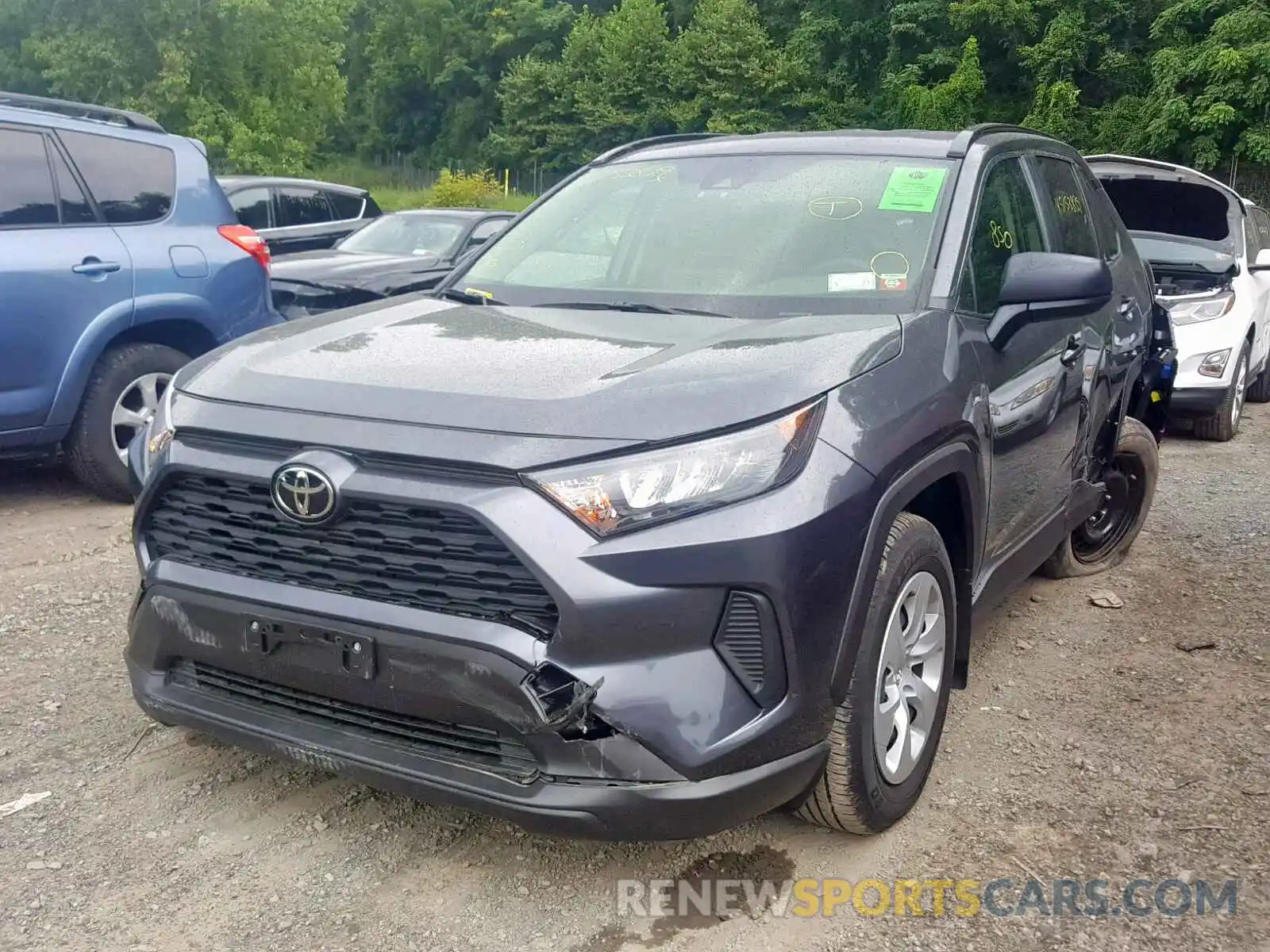 2 Photograph of a damaged car JTMF1RFV5KD504666 TOYOTA RAV4 LE 2019