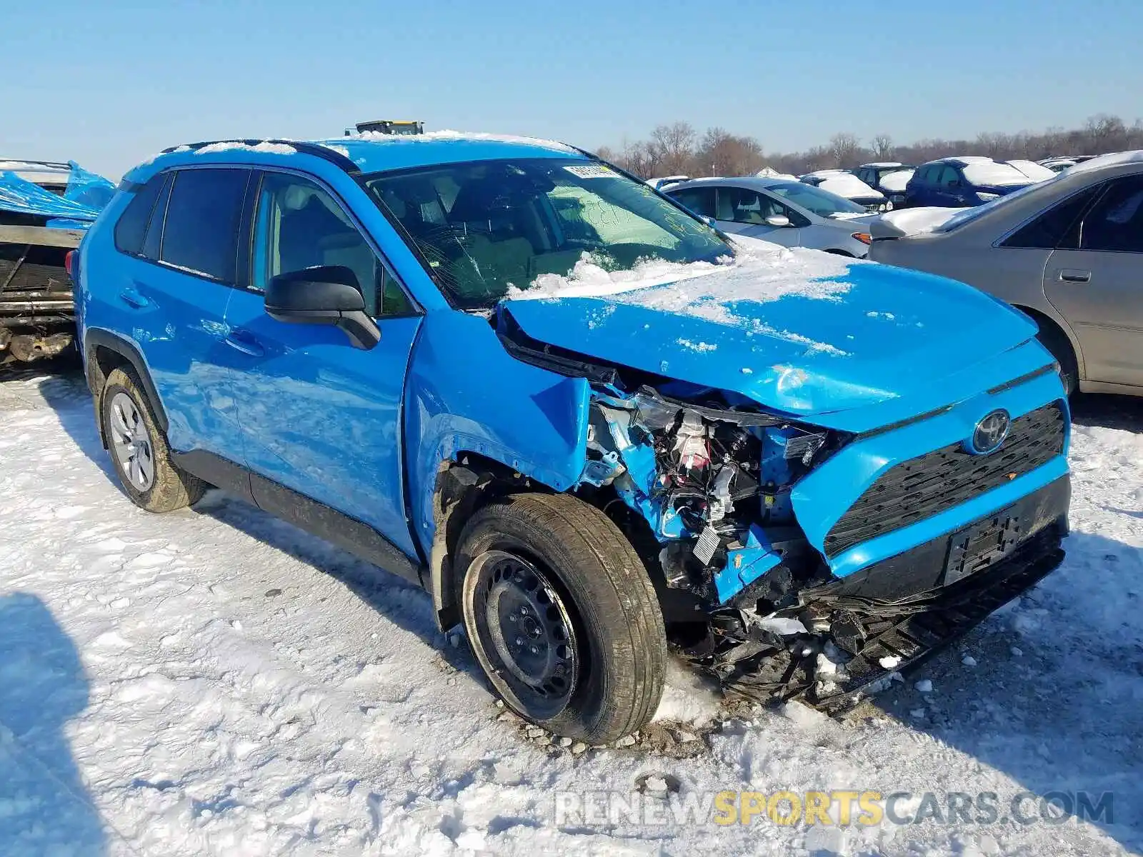 1 Photograph of a damaged car JTMF1RFV6KD011854 TOYOTA RAV4 LE 2019