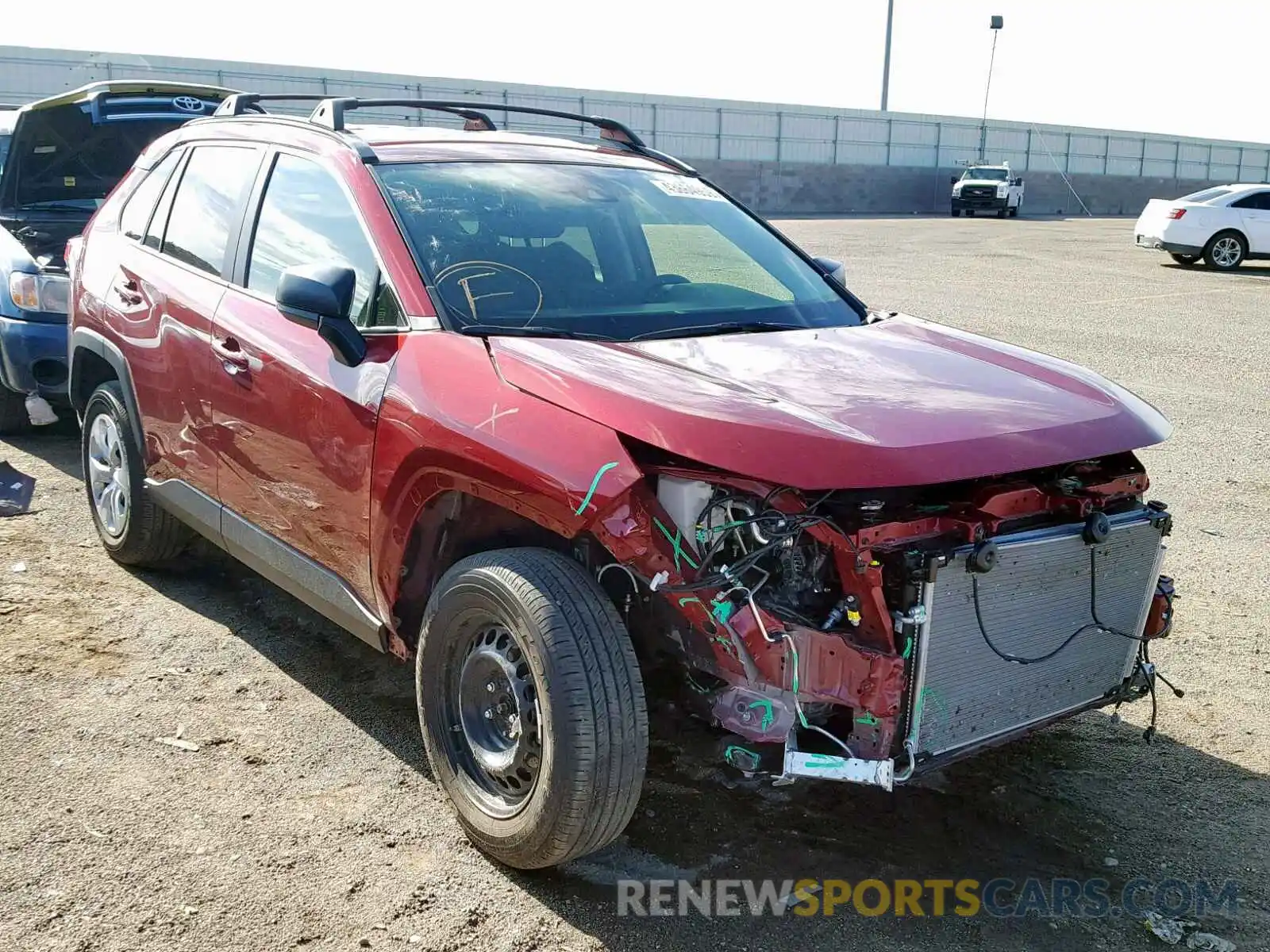 1 Photograph of a damaged car JTMF1RFVXKD014594 TOYOTA RAV4 LE 2019