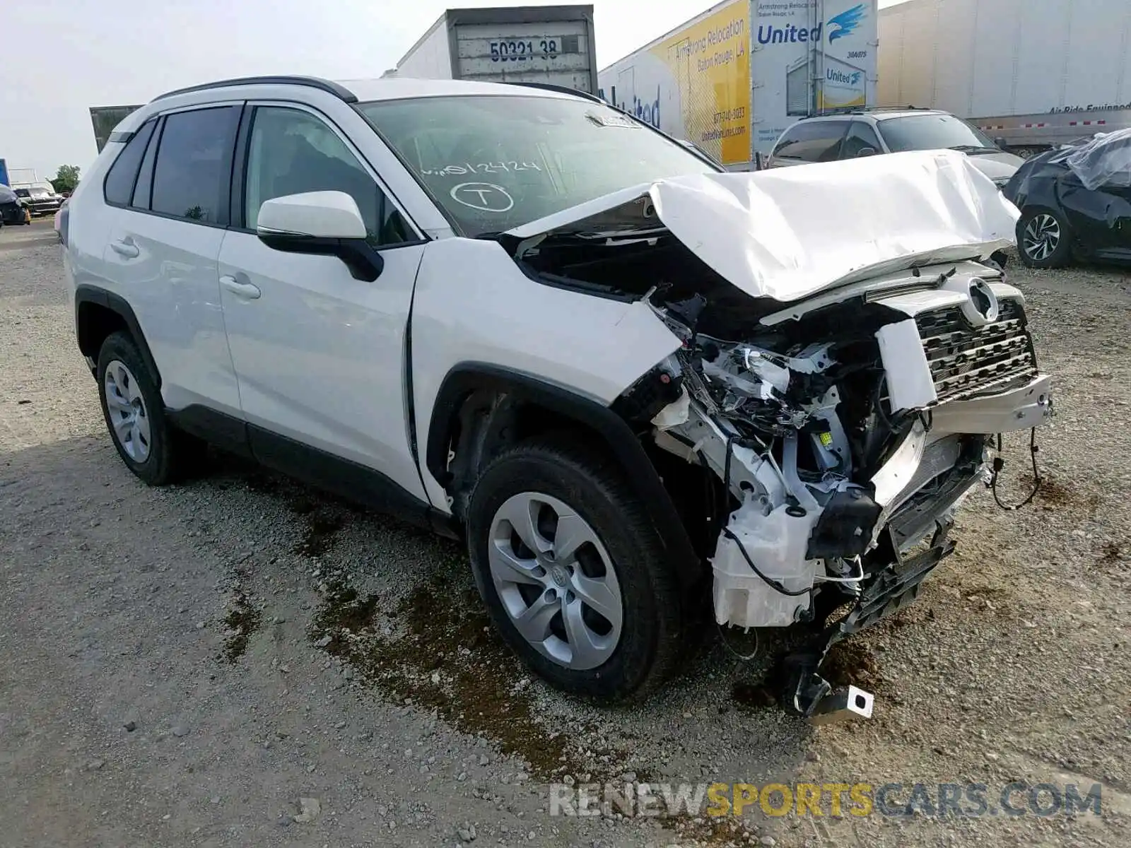 1 Photograph of a damaged car JTMG1RFV0KJ012424 TOYOTA RAV4 LE 2019