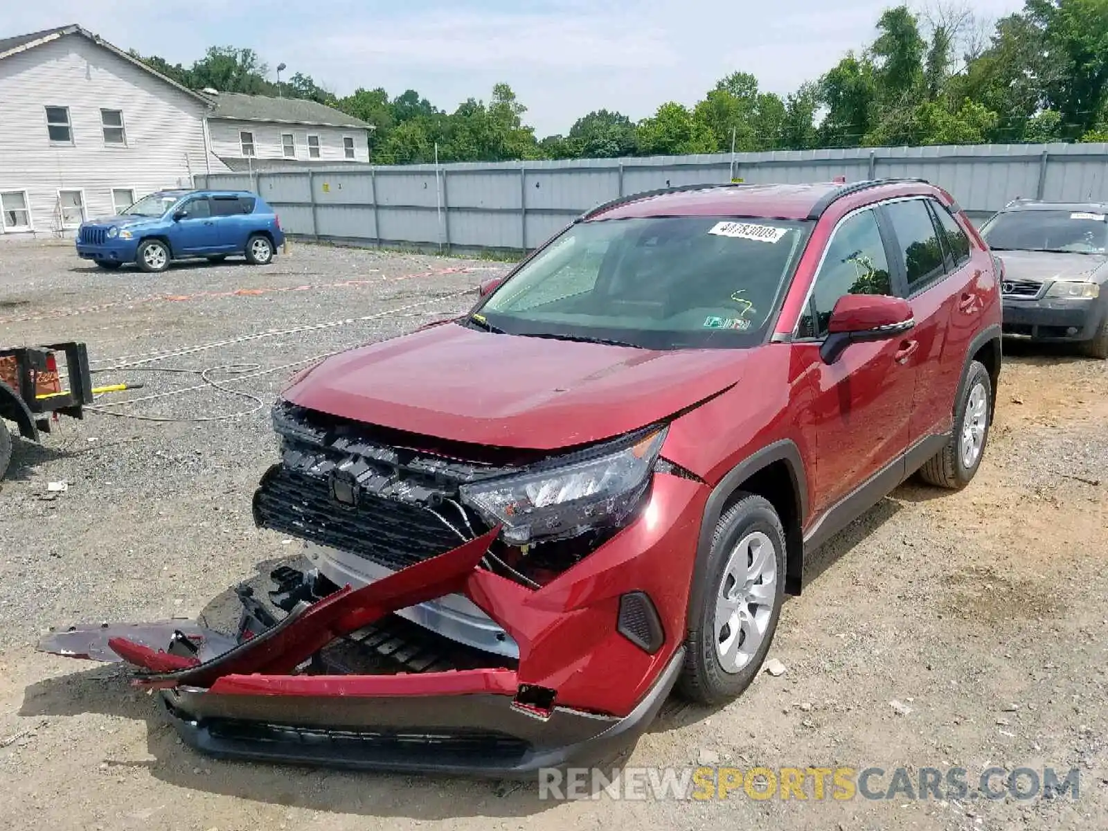 2 Photograph of a damaged car JTMG1RFV6KJ005283 TOYOTA RAV4 LE 2019