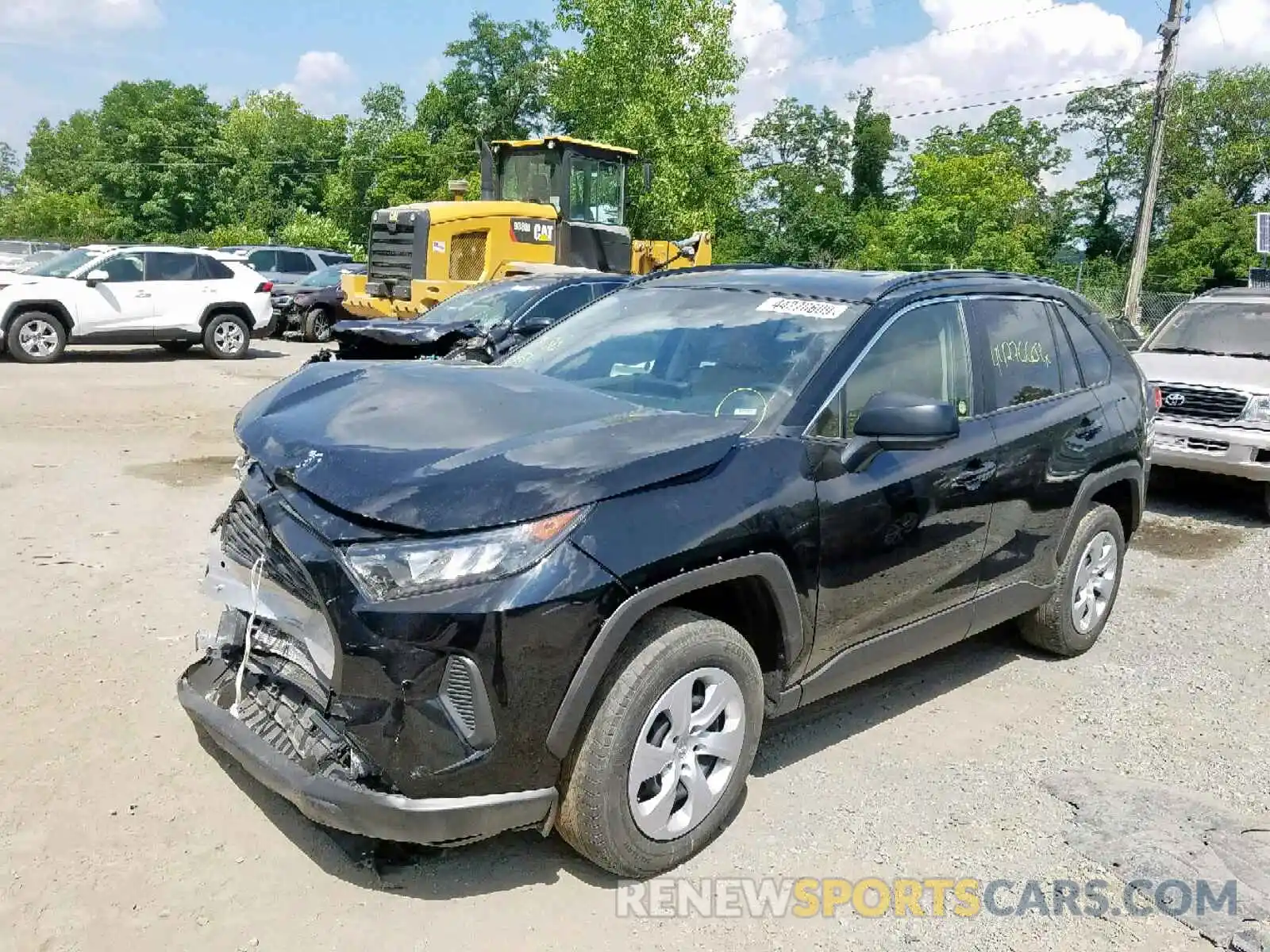 2 Photograph of a damaged car JTMH1RFV0KD500761 TOYOTA RAV4 LE 2019