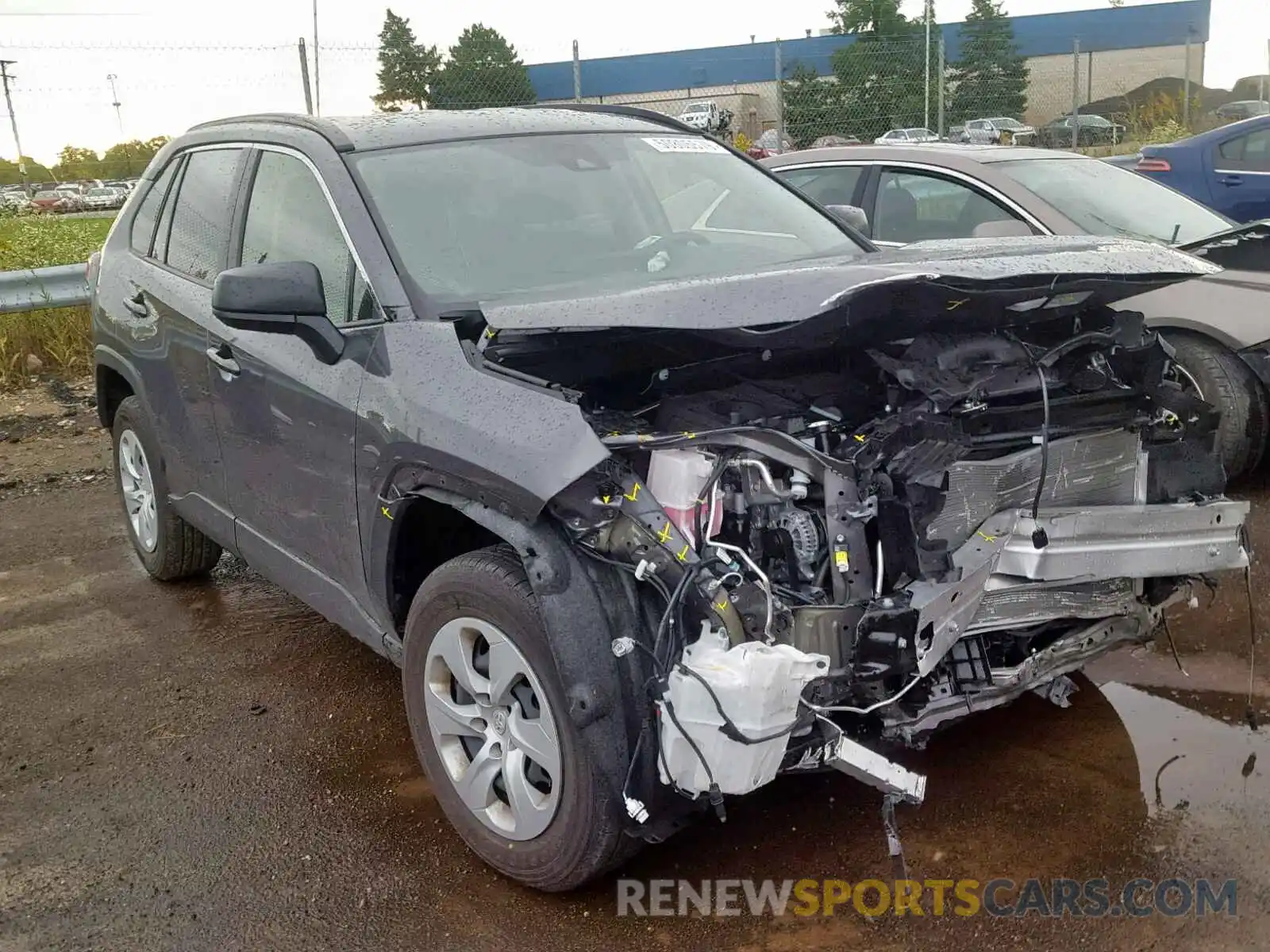 1 Photograph of a damaged car JTMH1RFV1KD510179 TOYOTA RAV4 LE 2019