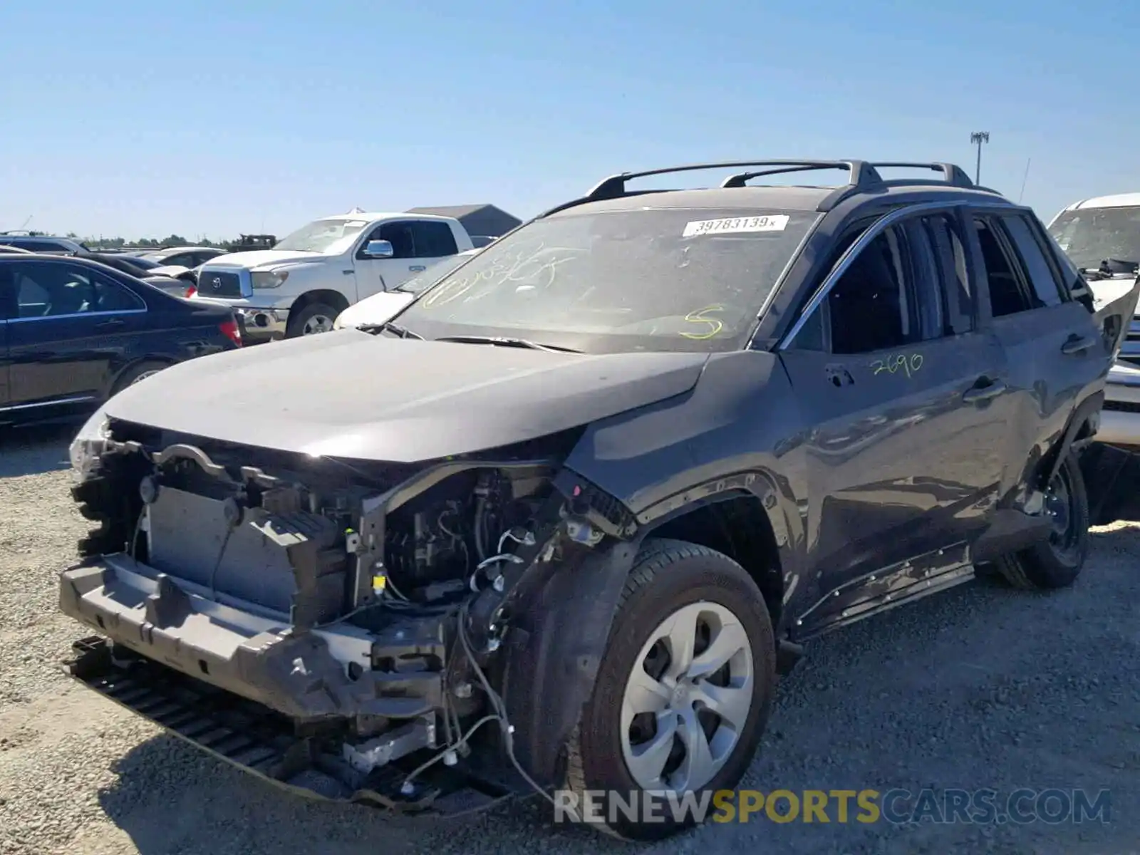 2 Photograph of a damaged car JTMH1RFV2KD015246 TOYOTA RAV4 LE 2019