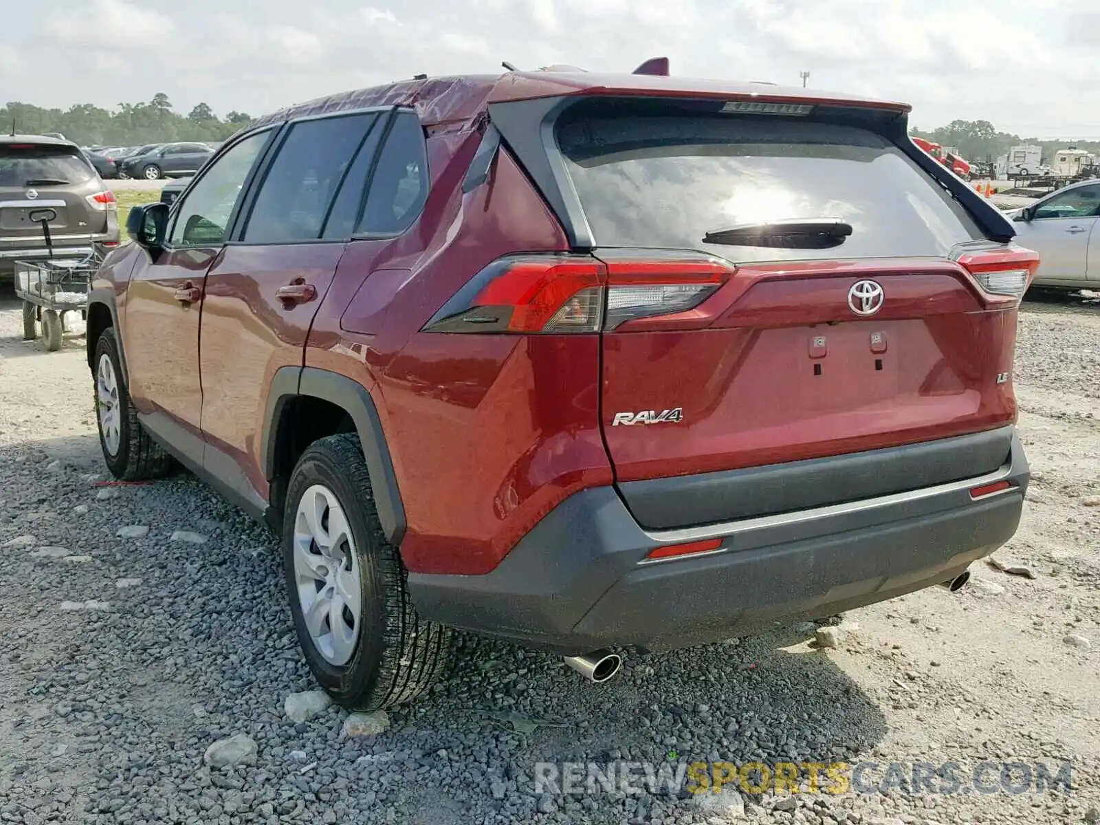 3 Photograph of a damaged car JTMH1RFV2KD502124 TOYOTA RAV4 LE 2019