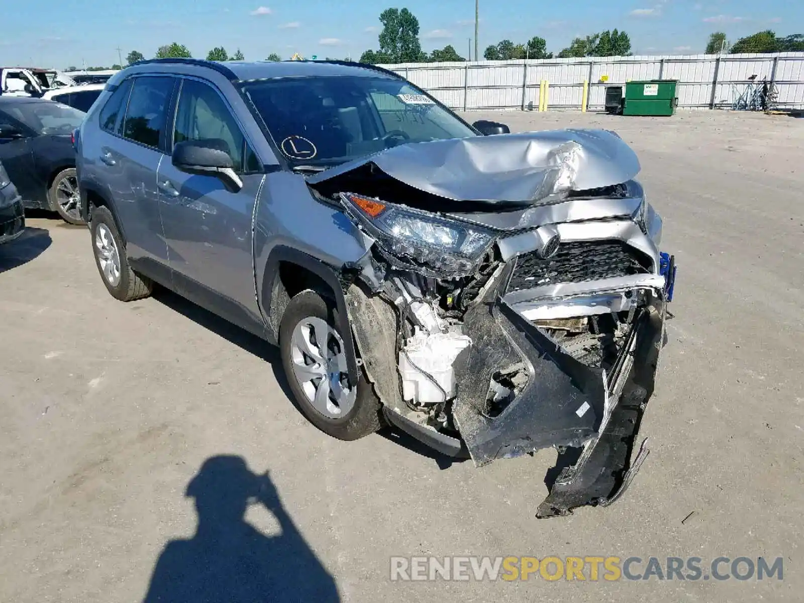 1 Photograph of a damaged car JTMH1RFV3KJ006993 TOYOTA RAV4 LE 2019