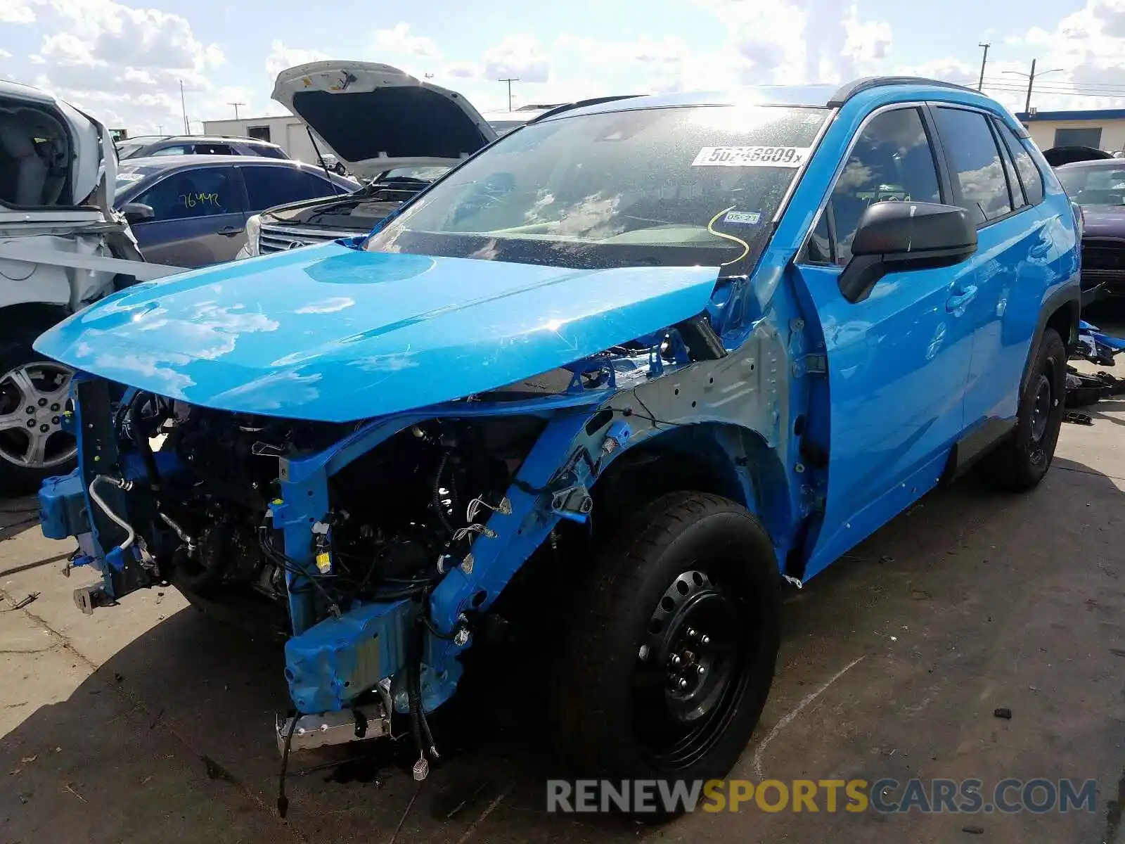 2 Photograph of a damaged car JTMH1RFV3KJ011806 TOYOTA RAV4 LE 2019