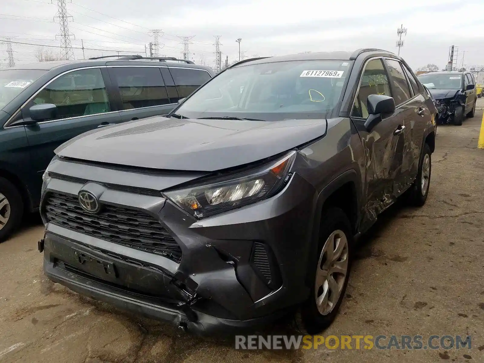 2 Photograph of a damaged car JTMH1RFV4KD028872 TOYOTA RAV4 LE 2019