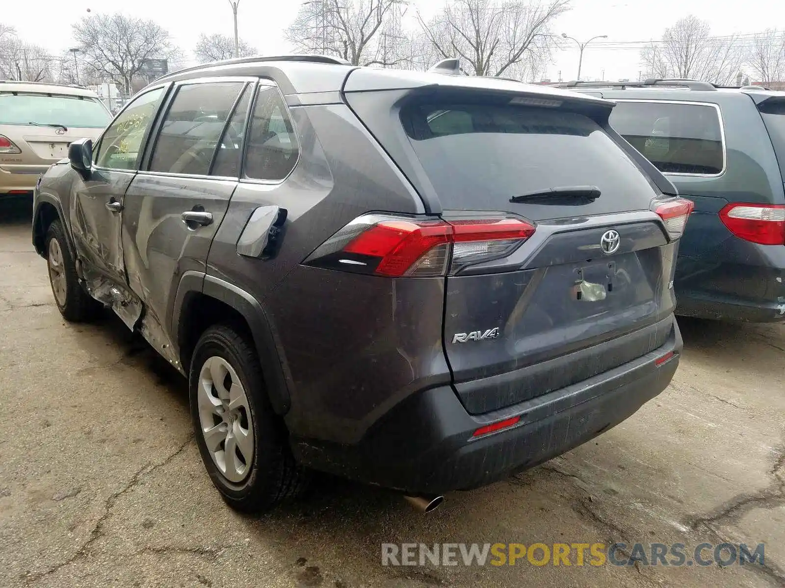 3 Photograph of a damaged car JTMH1RFV4KD028872 TOYOTA RAV4 LE 2019