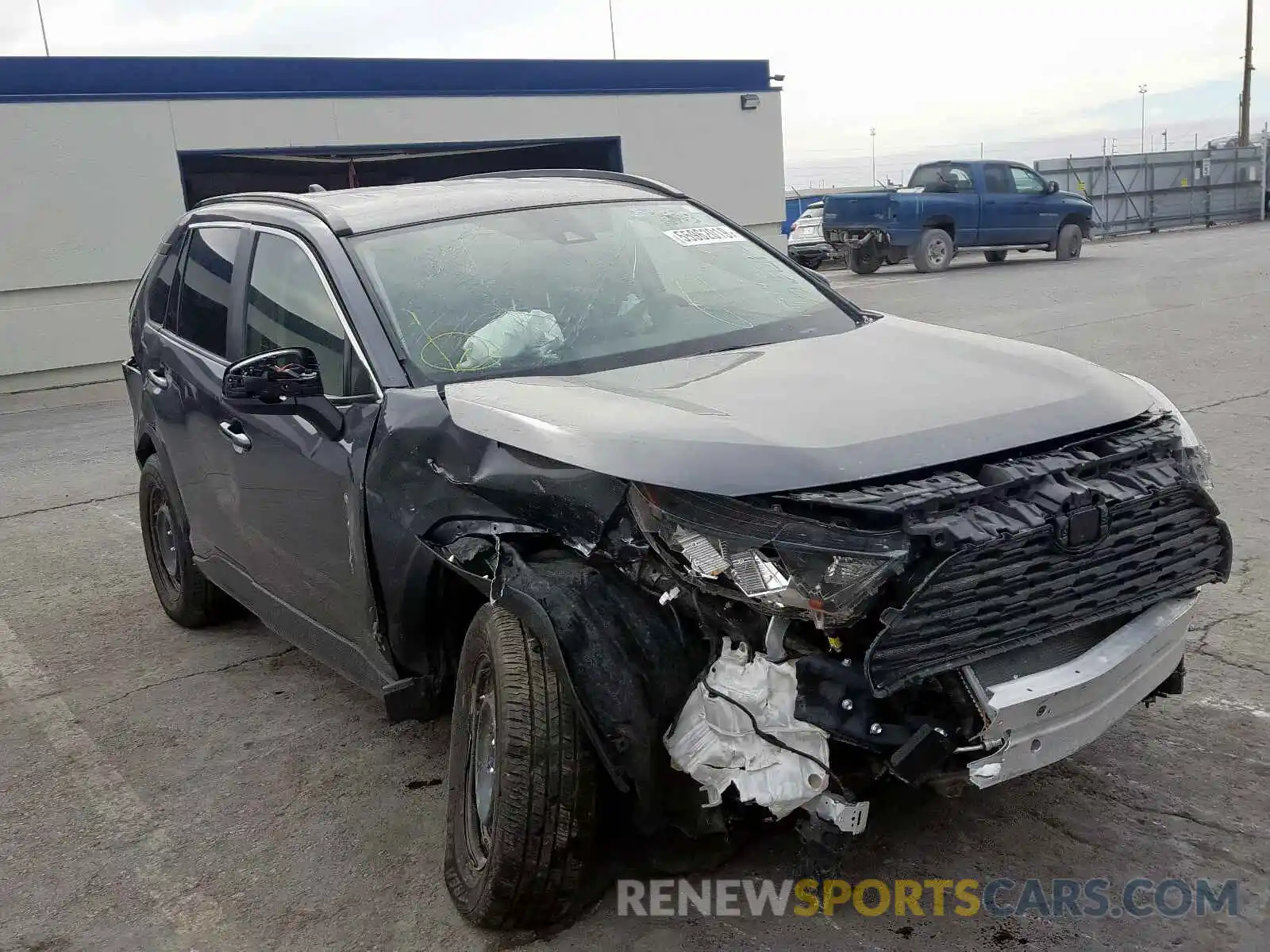 1 Photograph of a damaged car JTMH1RFV5KD505101 TOYOTA RAV4 LE 2019