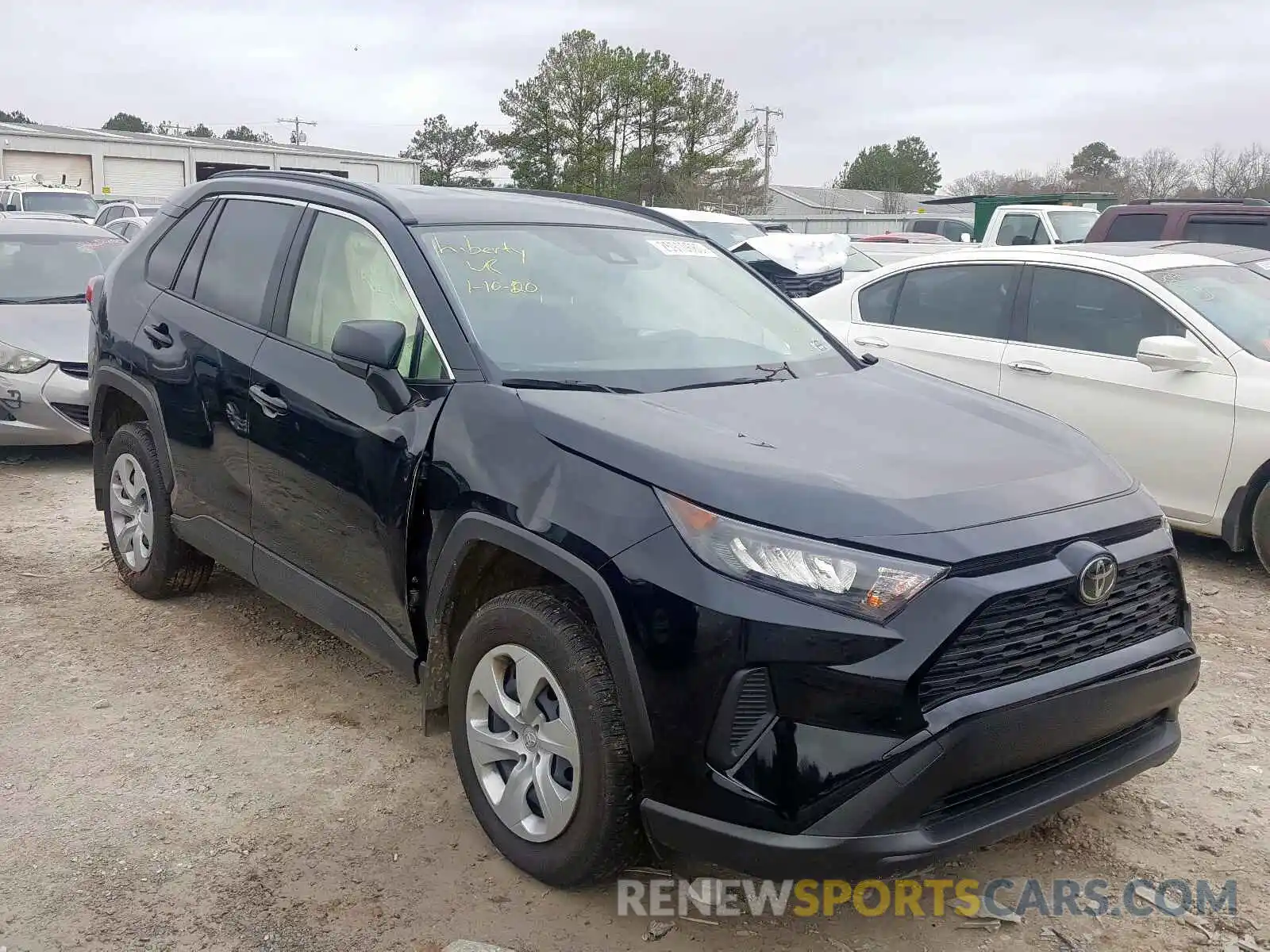 1 Photograph of a damaged car JTMH1RFV8KD003148 TOYOTA RAV4 LE 2019