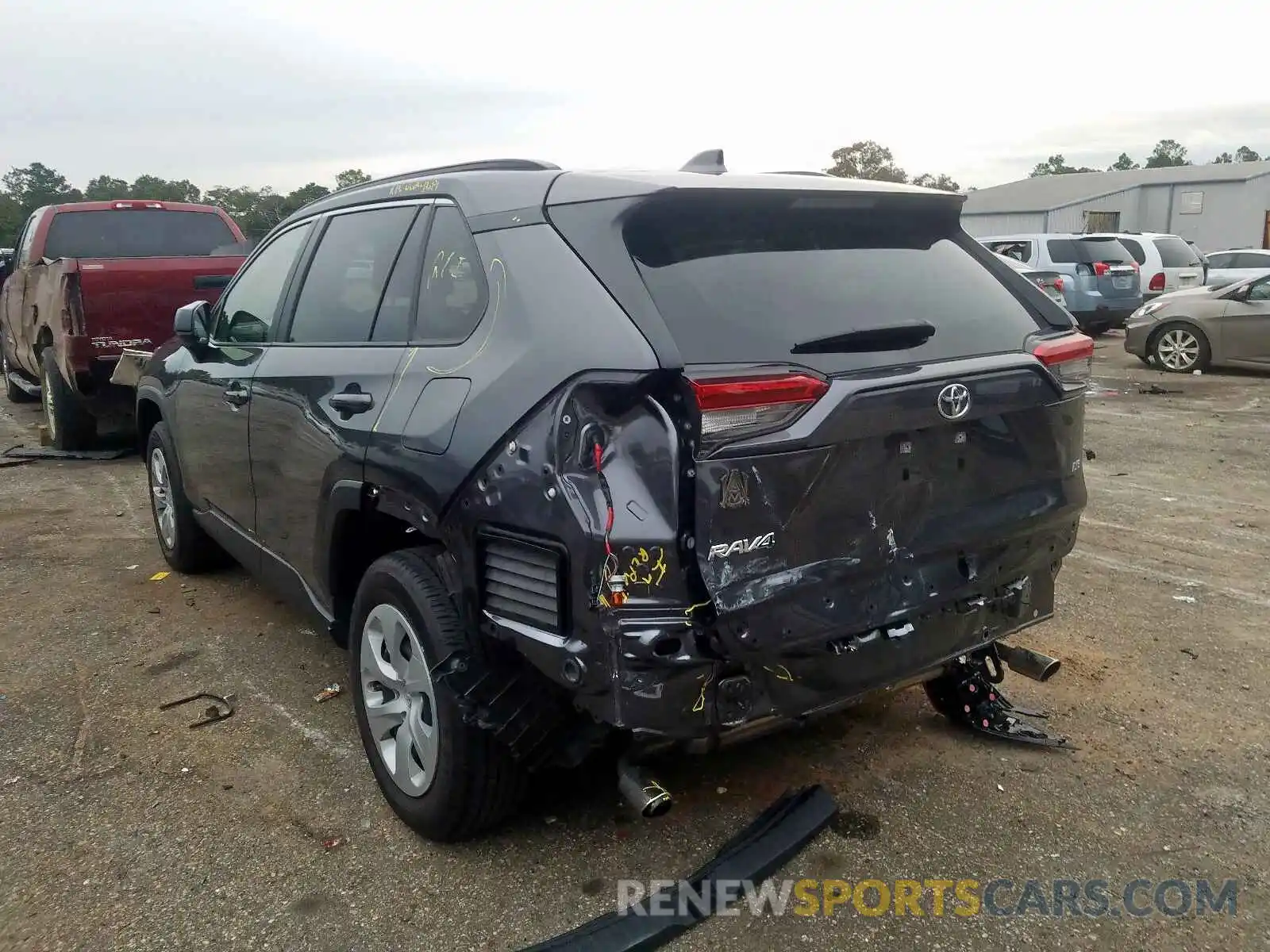 3 Photograph of a damaged car JTMH1RFV9KD507725 TOYOTA RAV4 LE 2019