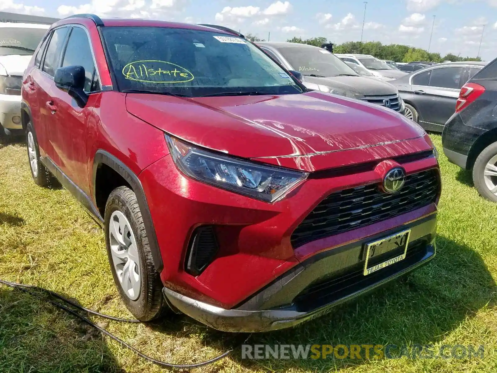 1 Photograph of a damaged car JTMH1RFVXKD010702 TOYOTA RAV4 LE 2019