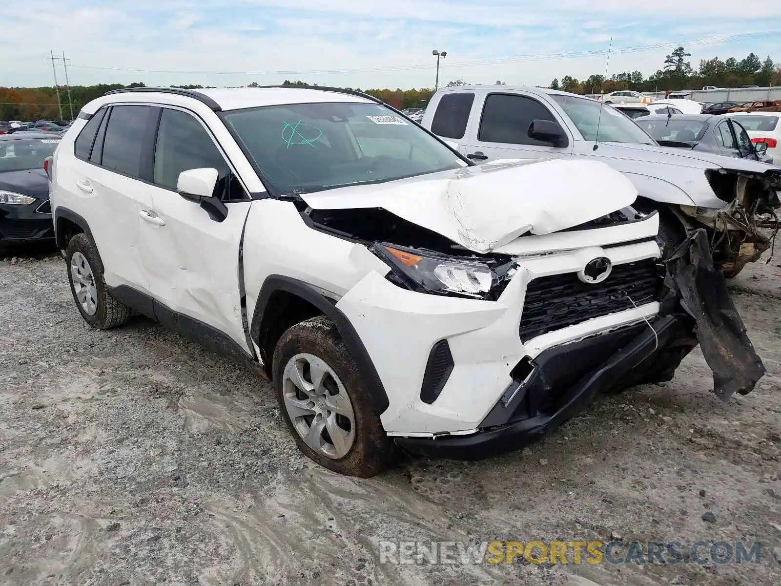 1 Photograph of a damaged car JTMK1RFV0KD028972 TOYOTA RAV4 LE 2019