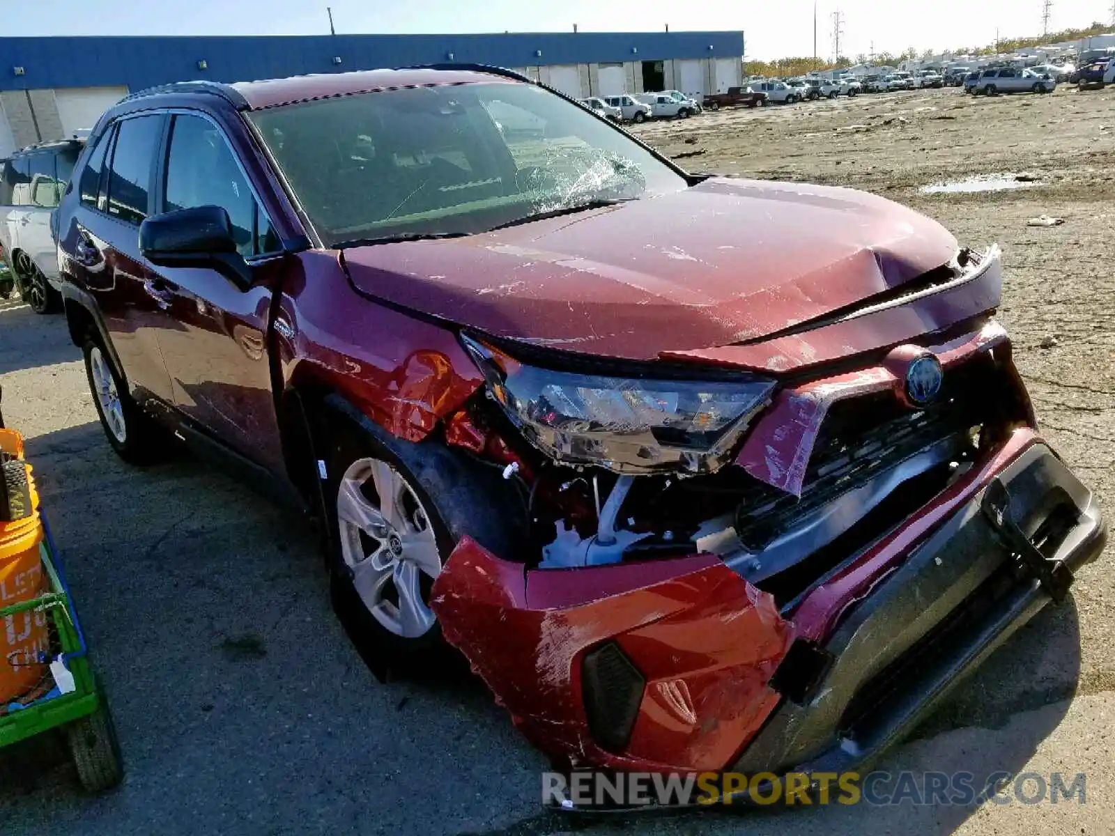 1 Photograph of a damaged car JTMLWRFV2KD005201 TOYOTA RAV4 LE 2019