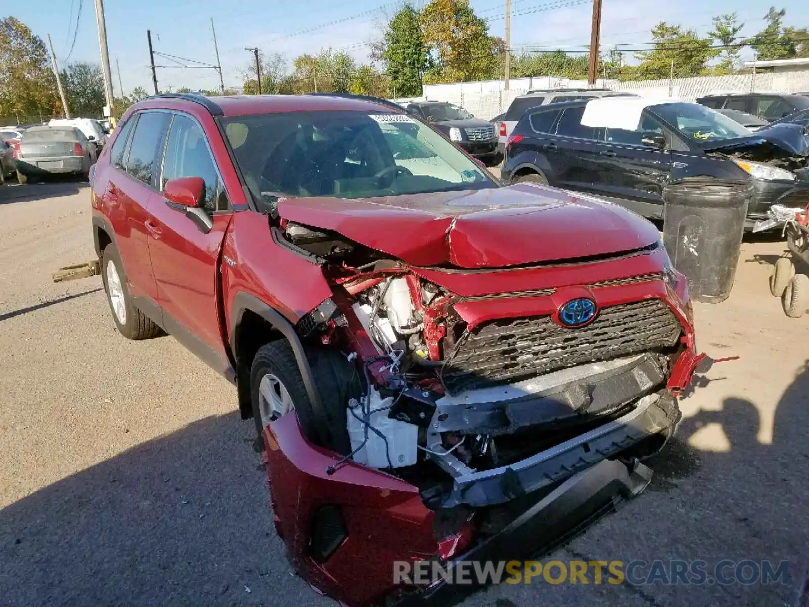 1 Photograph of a damaged car JTMMWRFV1KD012564 TOYOTA RAV4 LE 2019