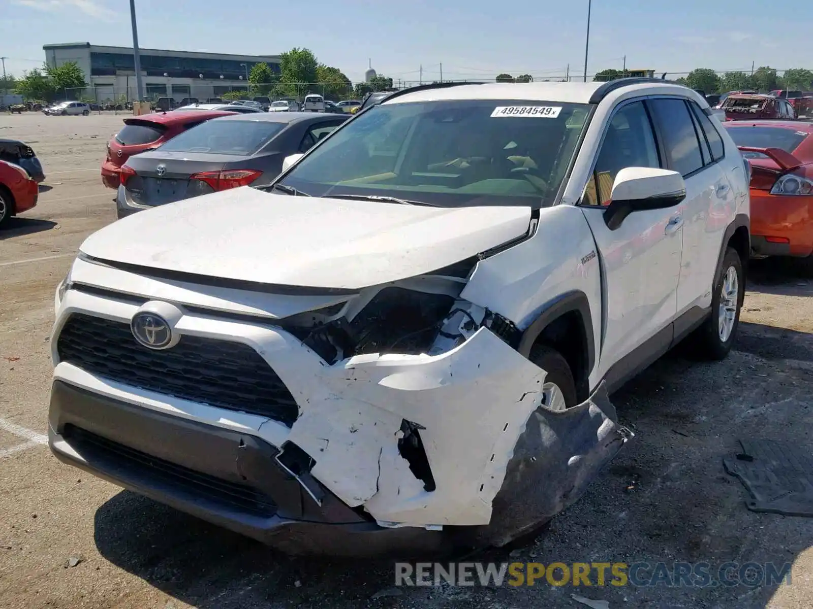 2 Photograph of a damaged car JTMMWRFV2KD012203 TOYOTA RAV4 LE 2019