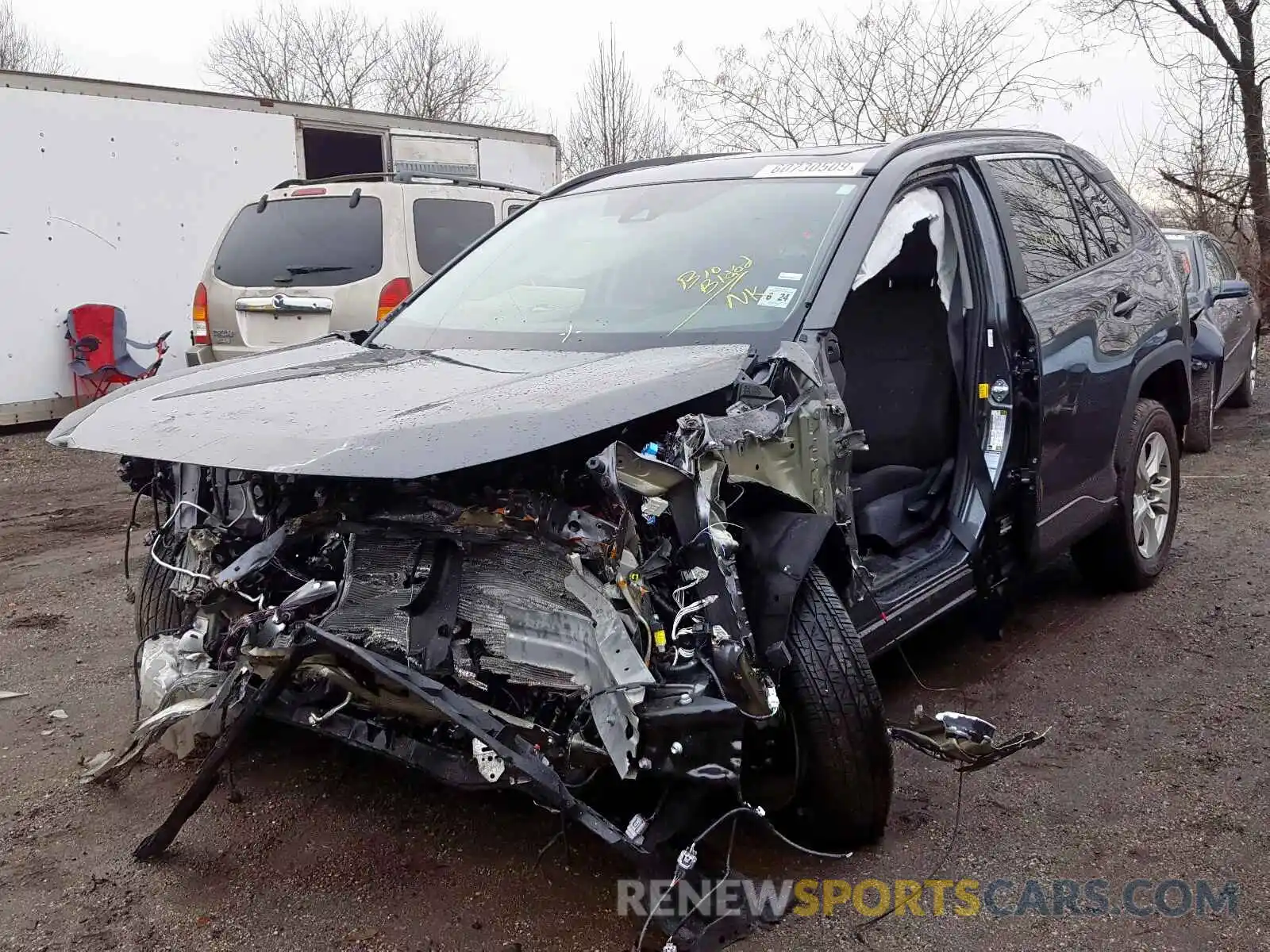 2 Photograph of a damaged car 2T3P1RFV2KC017143 TOYOTA RAV4 XLE 2019