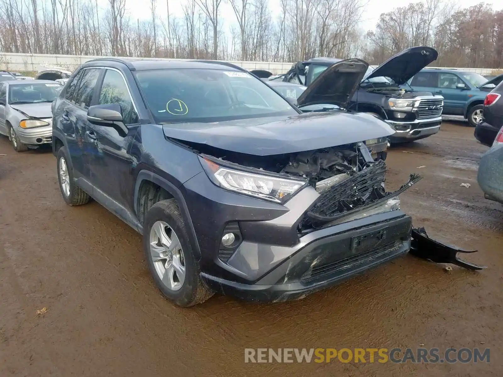 1 Photograph of a damaged car 2T3P1RFV5KC023244 TOYOTA RAV4 XLE 2019