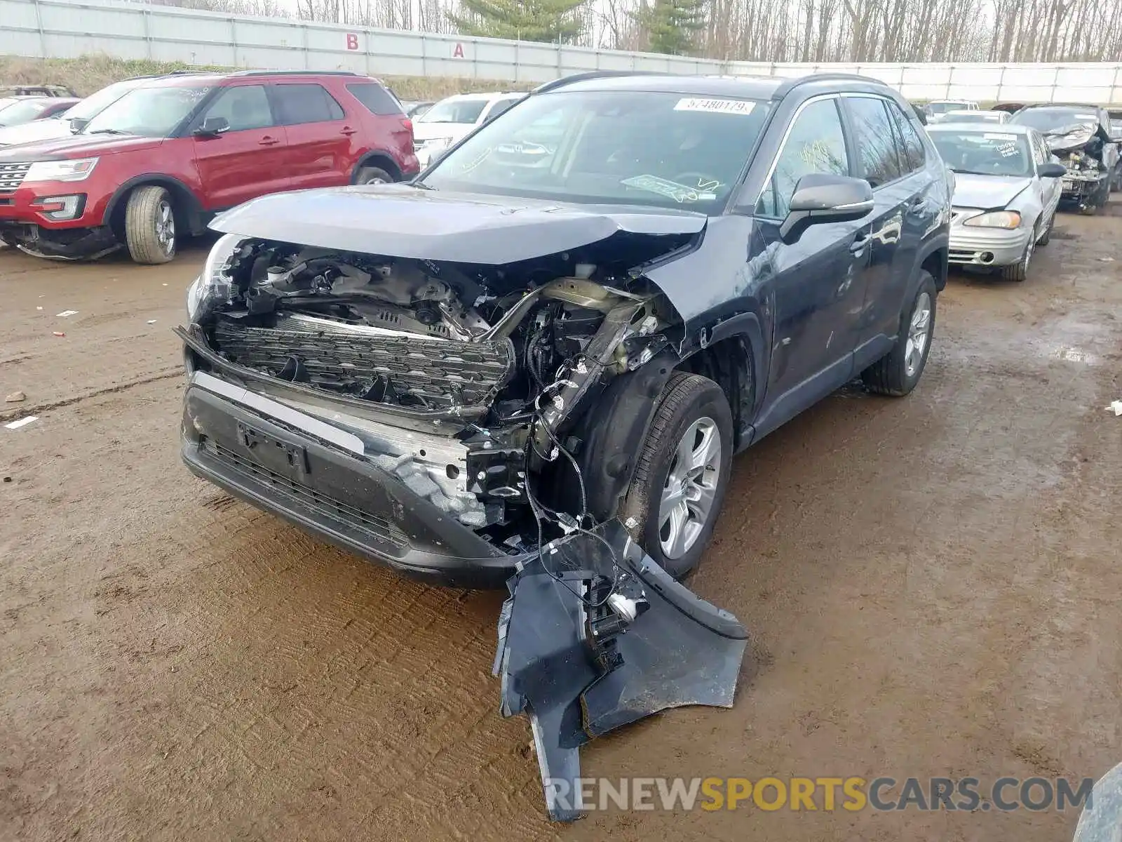 2 Photograph of a damaged car 2T3P1RFV5KC023244 TOYOTA RAV4 XLE 2019