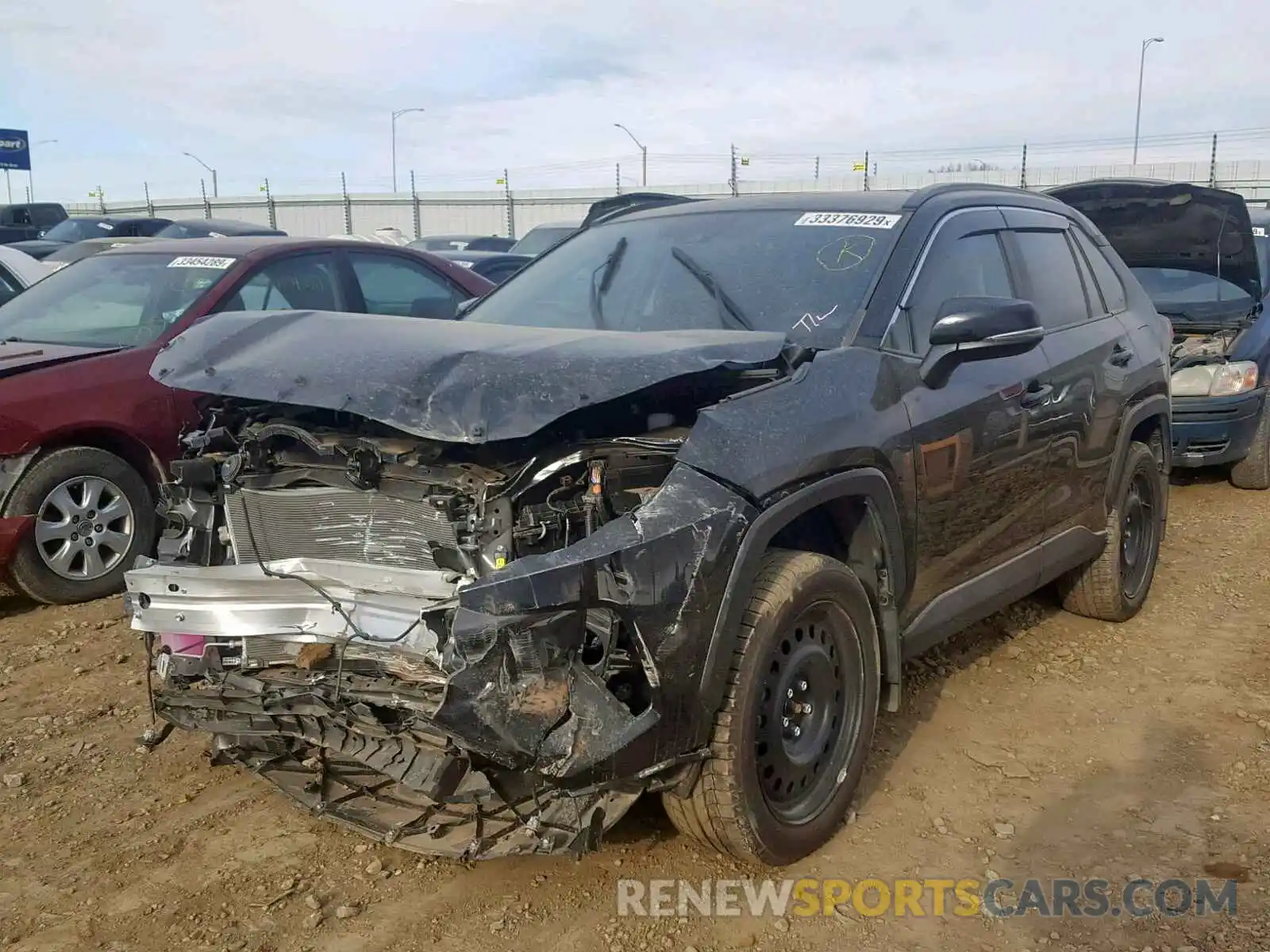 2 Photograph of a damaged car 2T3R1RFVXKW016989 TOYOTA RAV4 XLE 2019