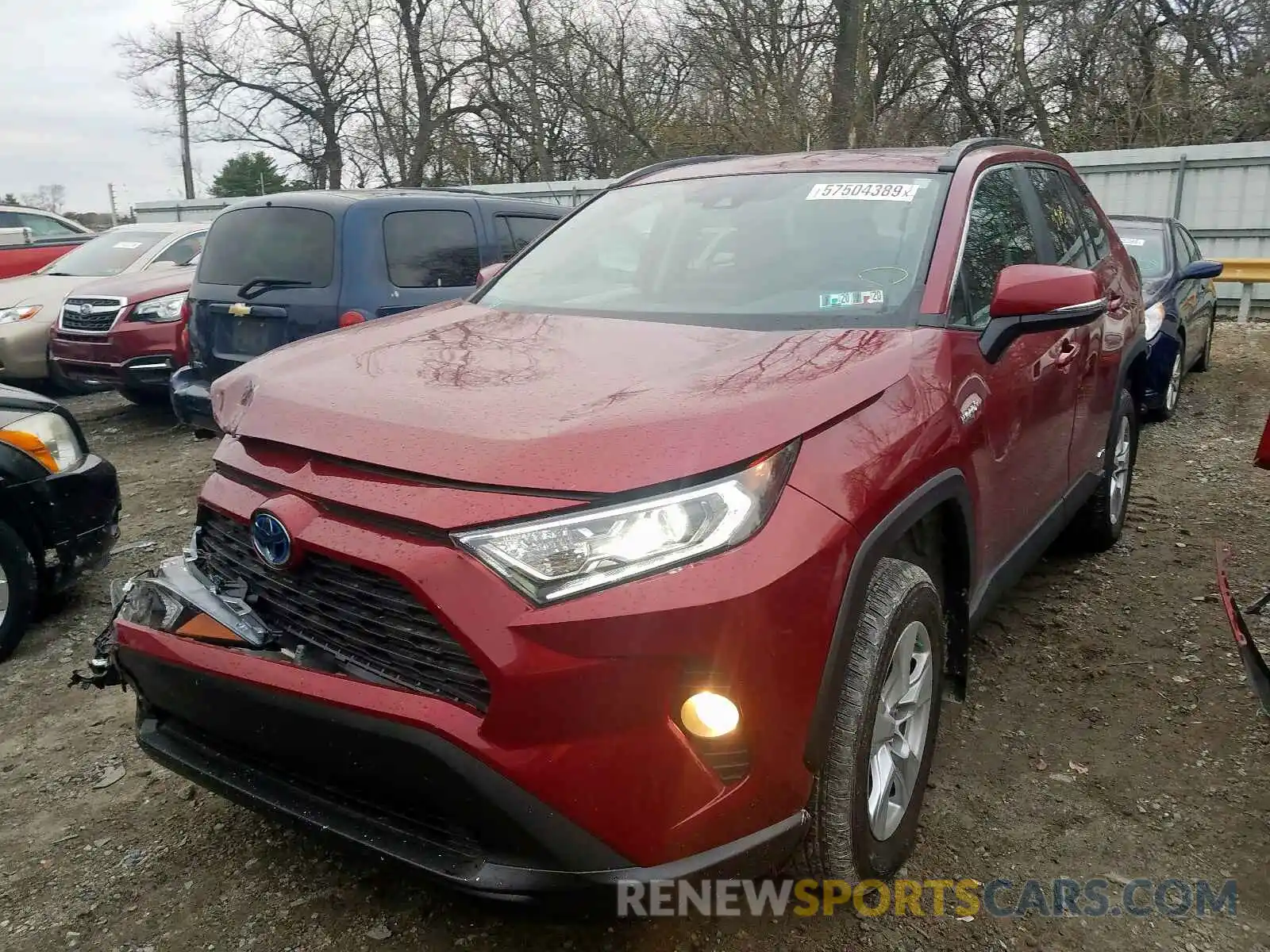 2 Photograph of a damaged car 2T3RWRFV1KW022486 TOYOTA RAV4 XLE 2019